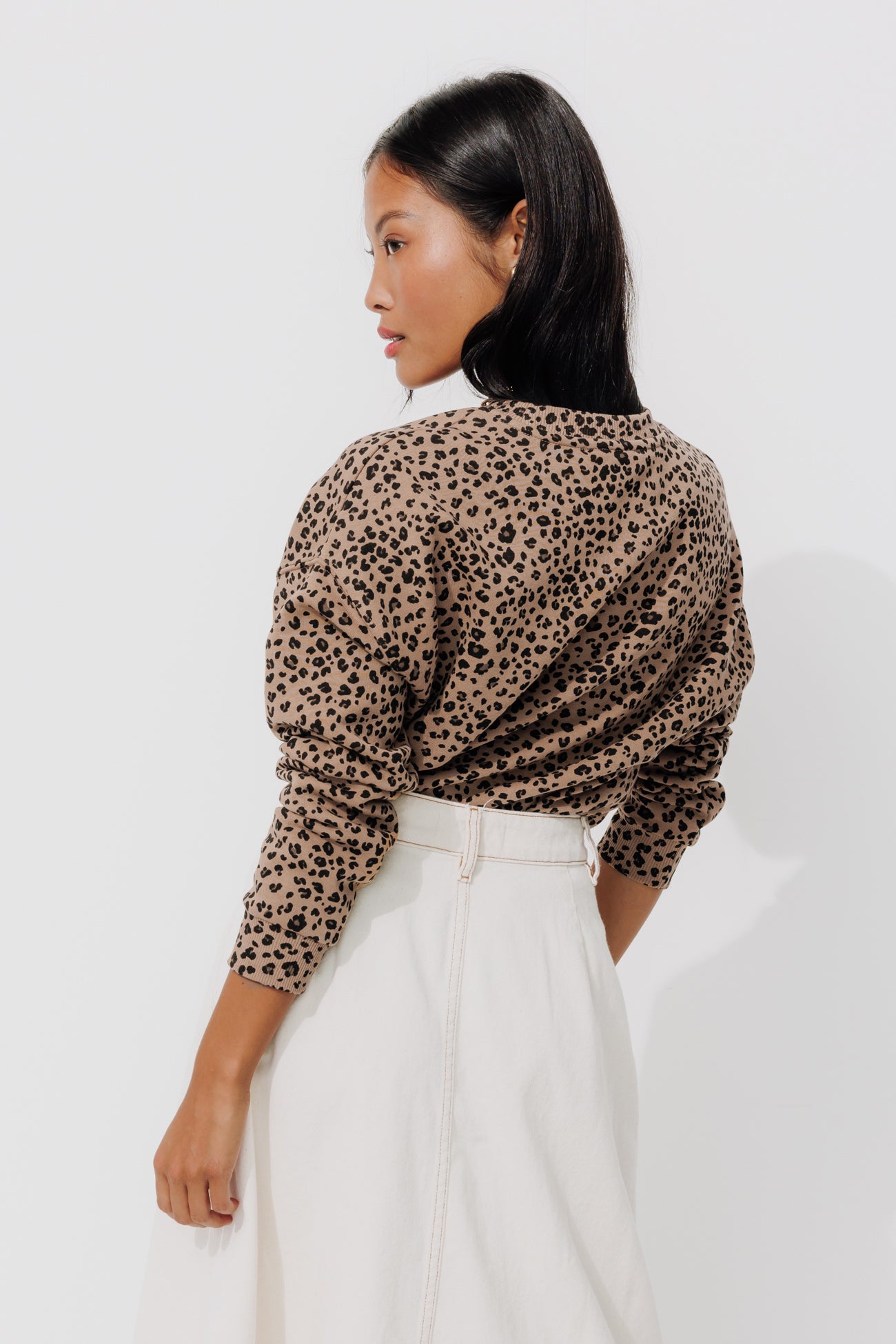 Leopard sweatshirt - Chestnut brown print