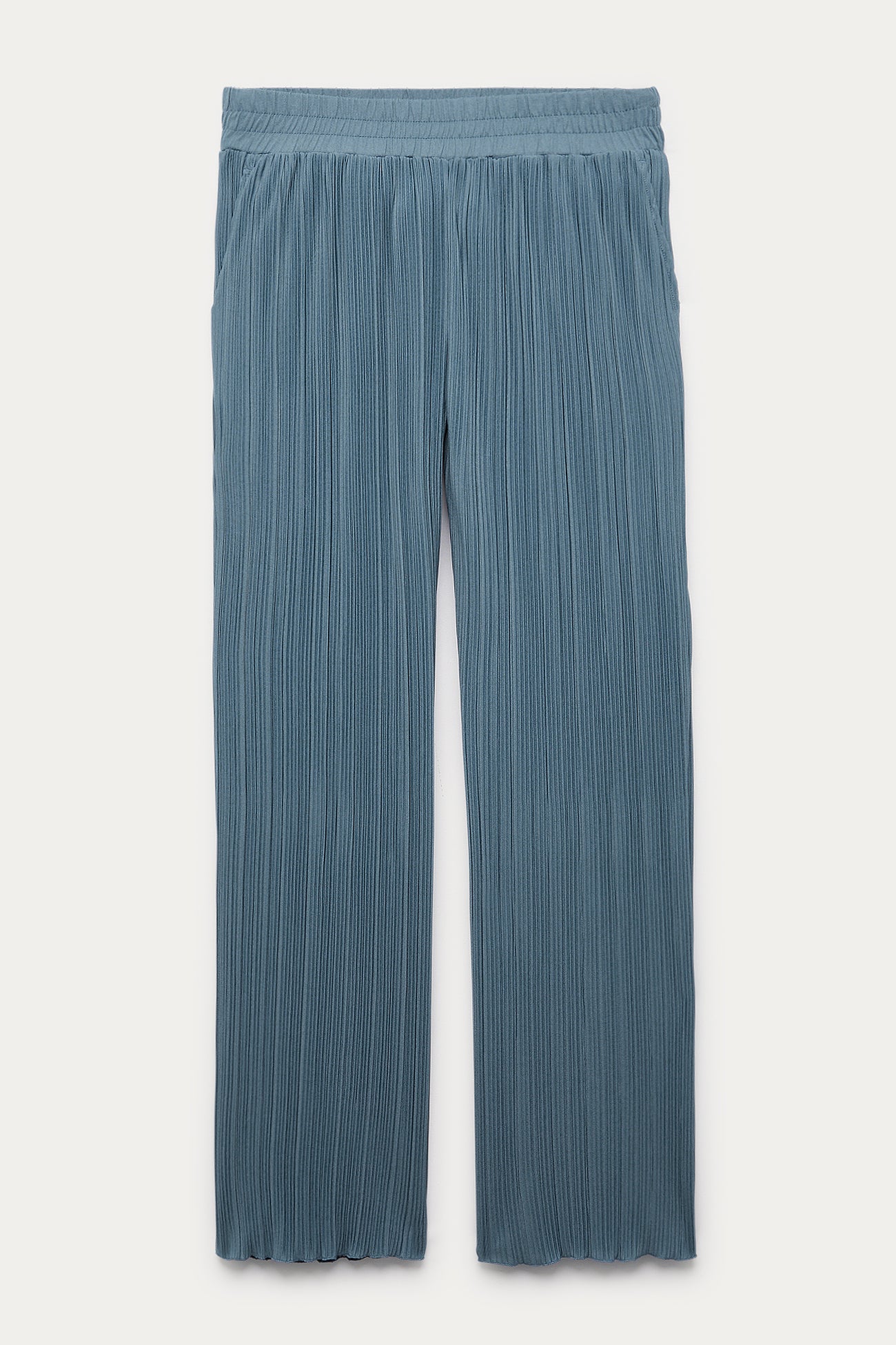 Wideleg plissé trousers - Blue