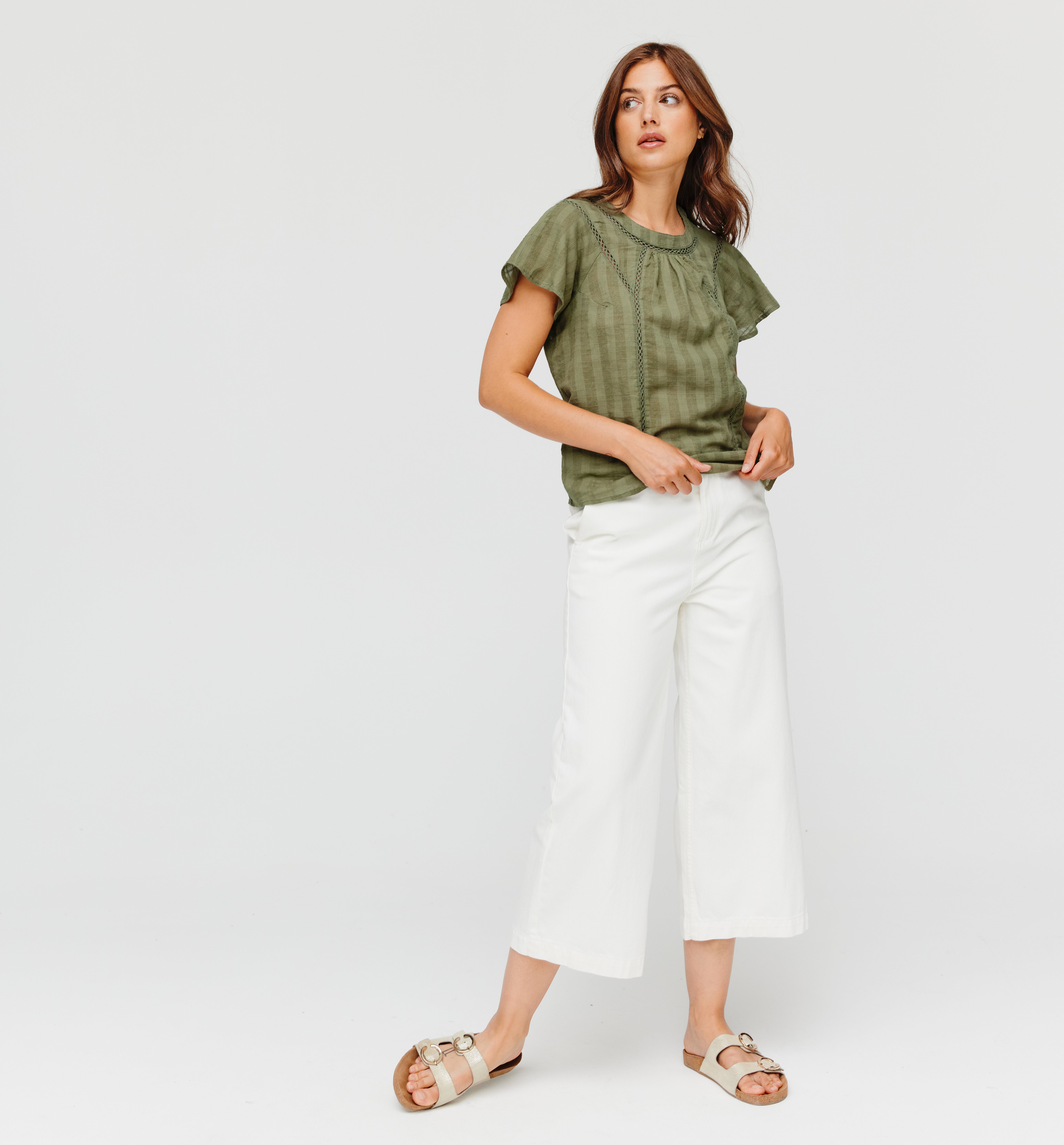 Romantic blouse - Khaki