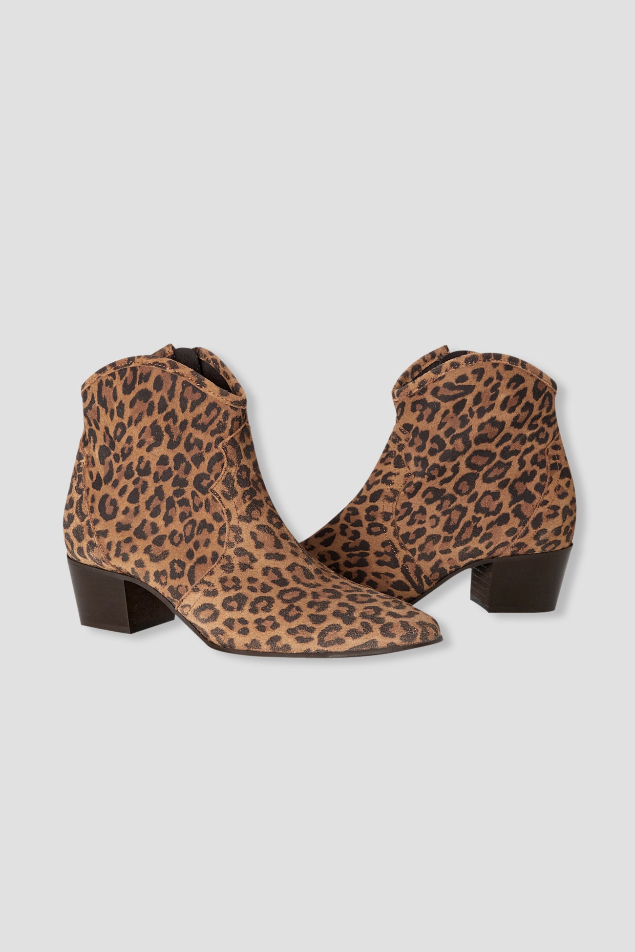 Zipped Far West boots - Camel print