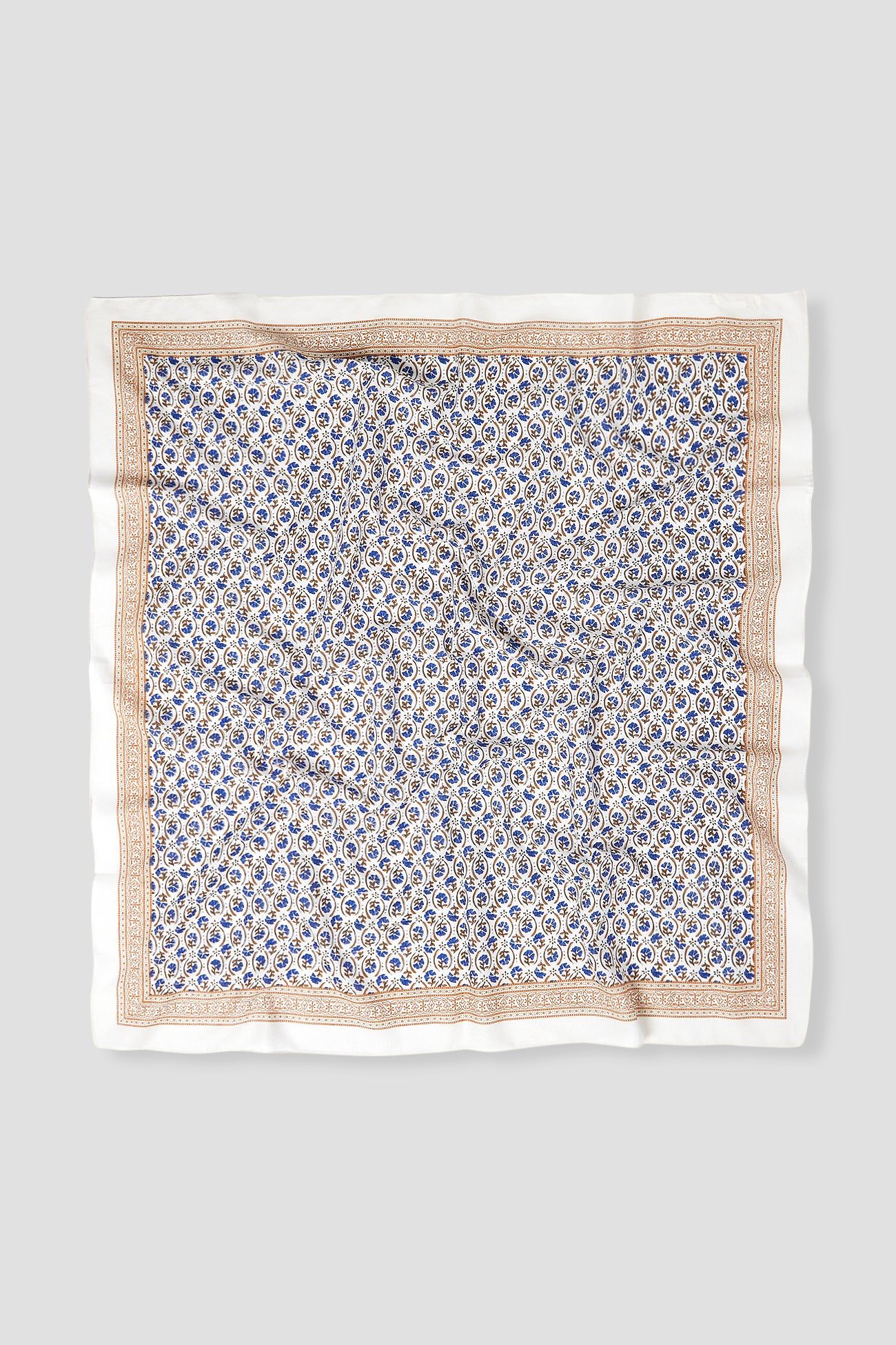 Square patterned scarf - Olive green