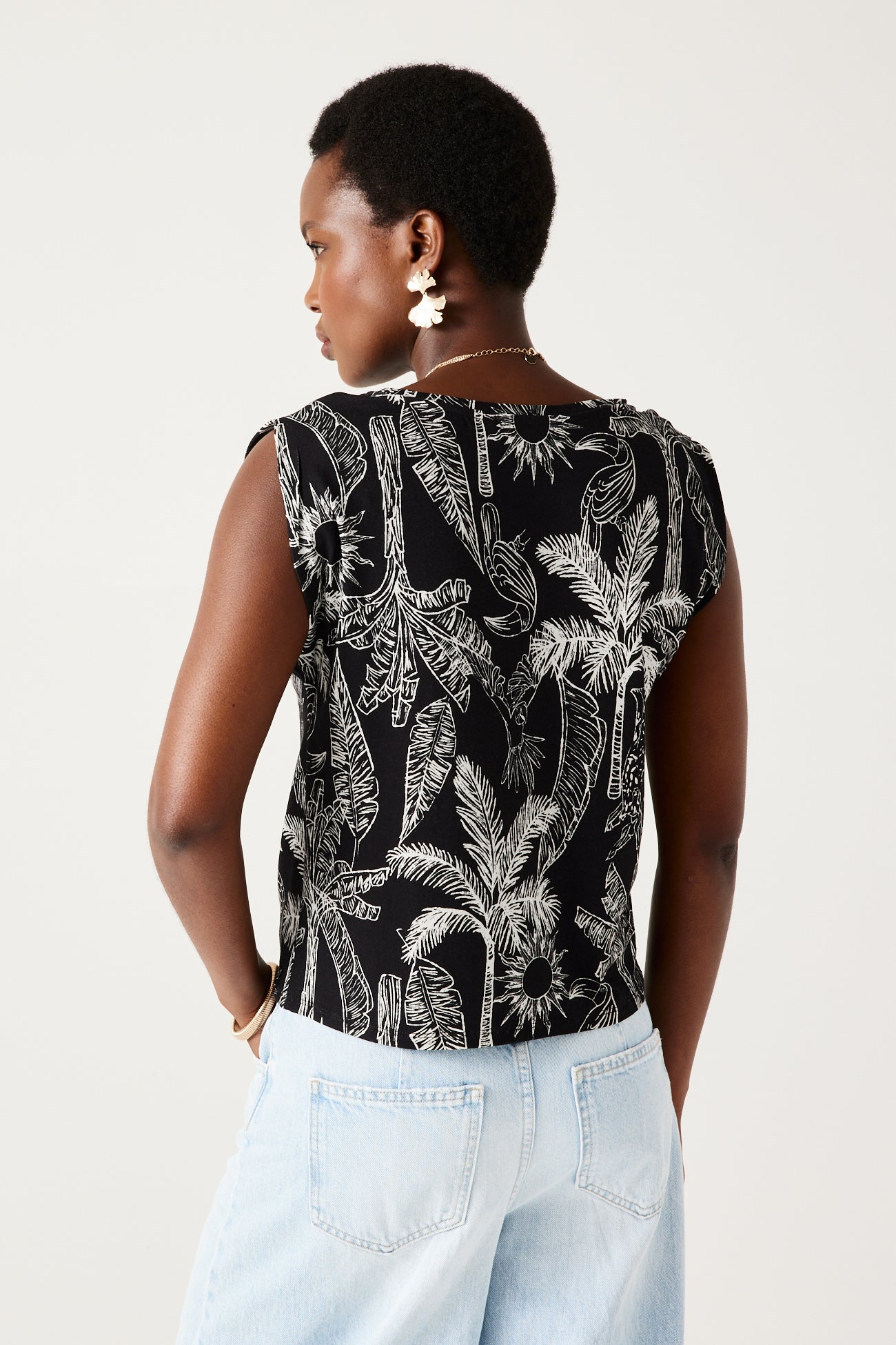 Patterned top - Black print