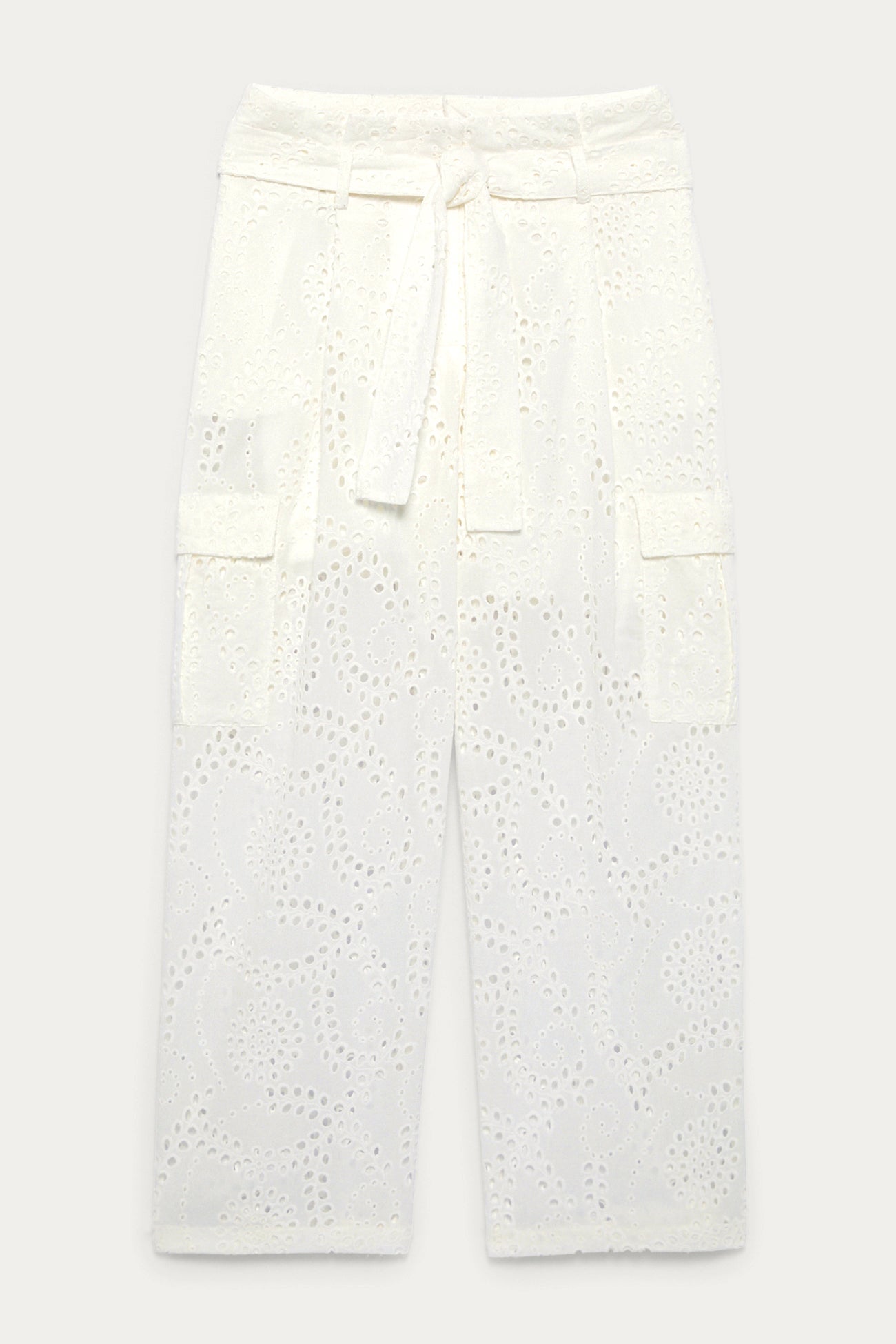 Broderie anglaise trousers - Black