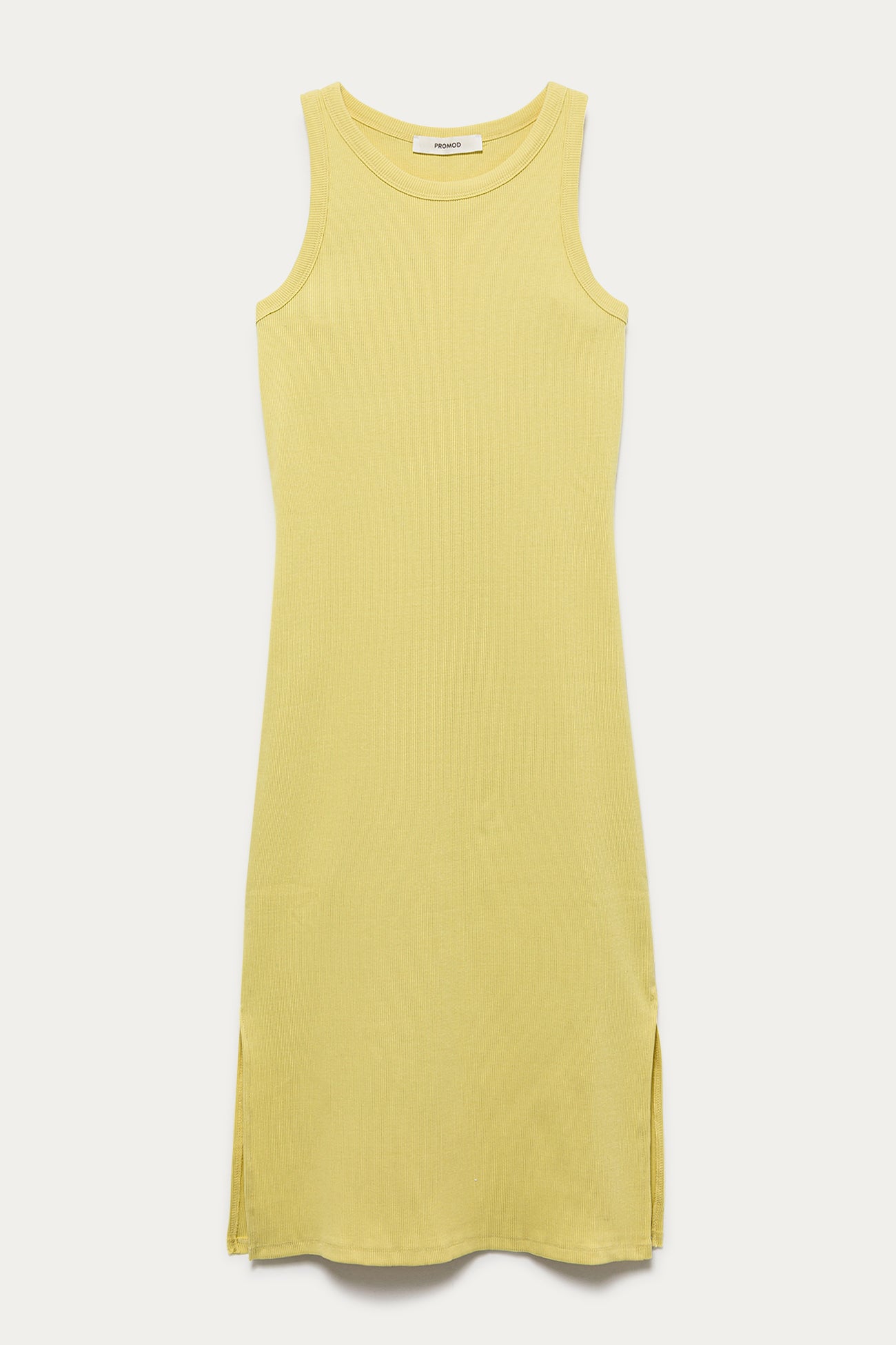 Plain sleeveless shift dress - Yellow