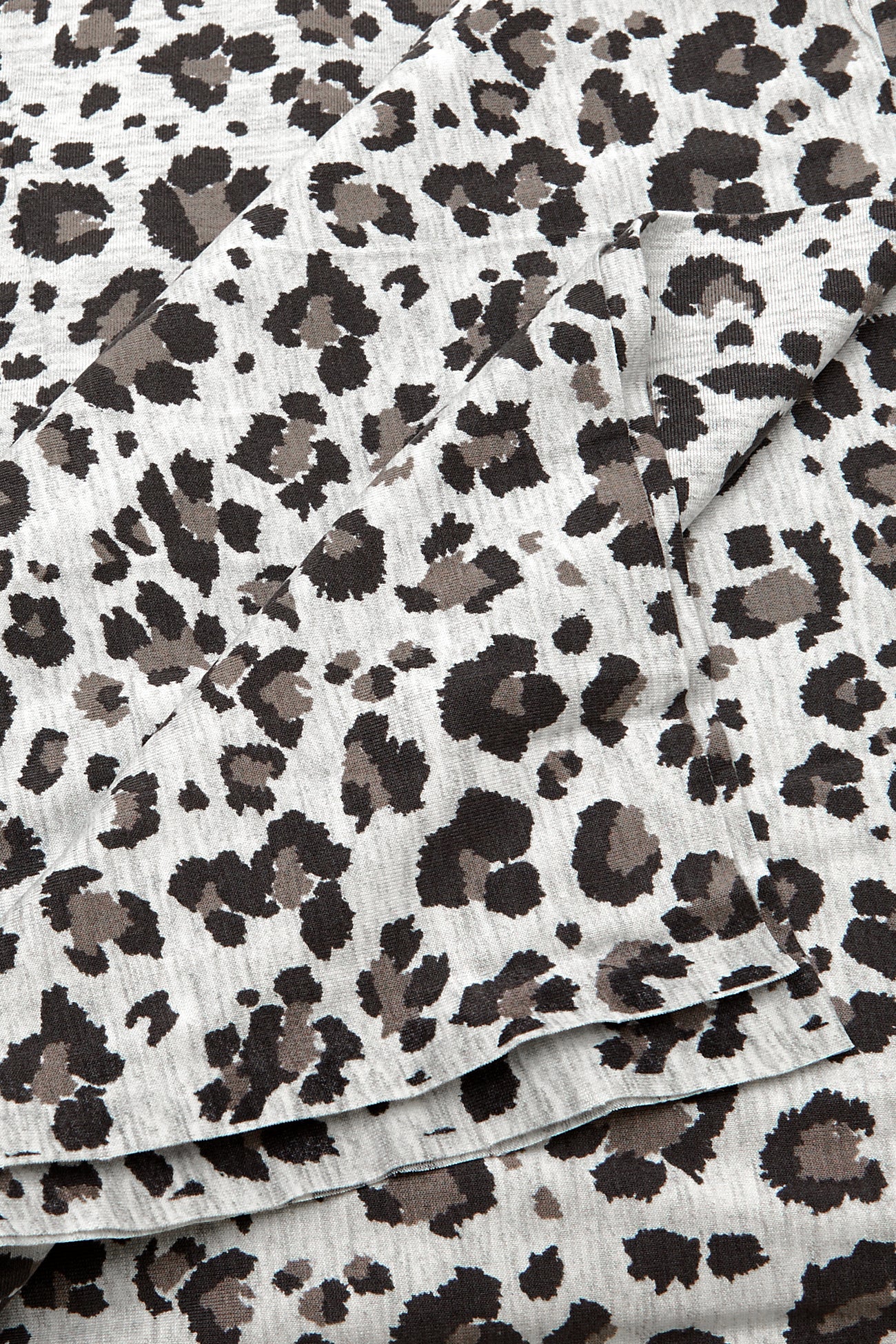 3m leopard jersey fabric cut - Grey print