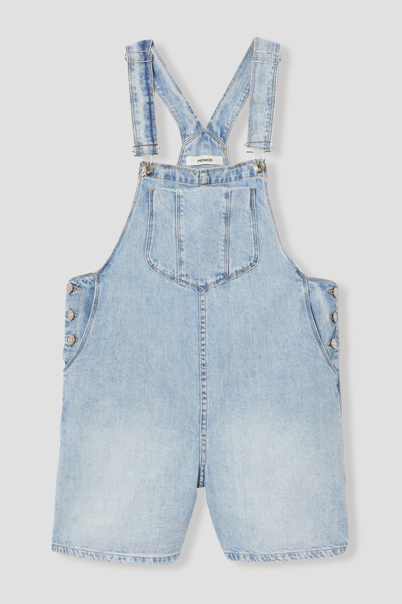 Denim shorts dungarees - Ultra faded denim