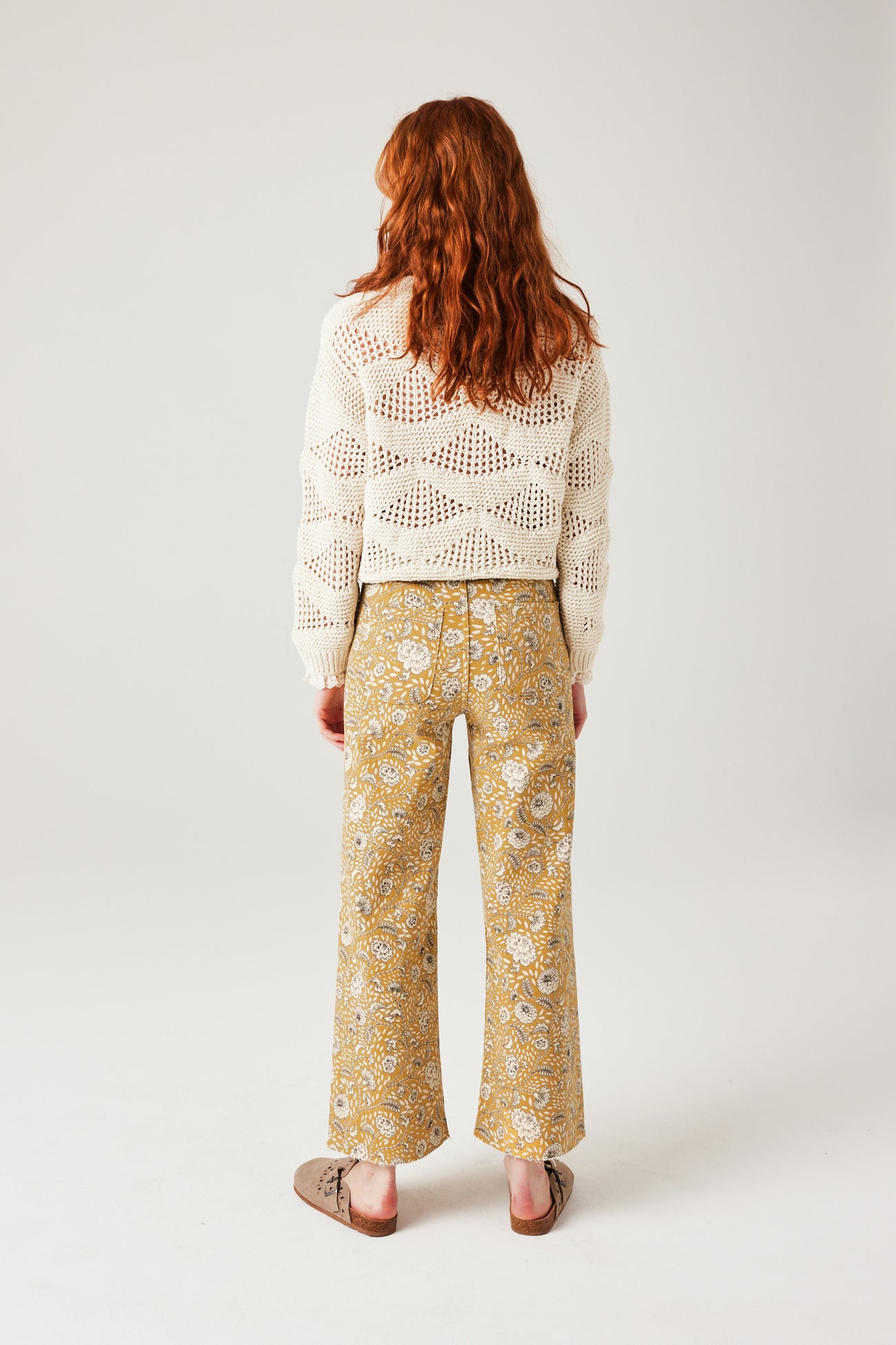 Trousers in 'Indian' pattern - Ochre print