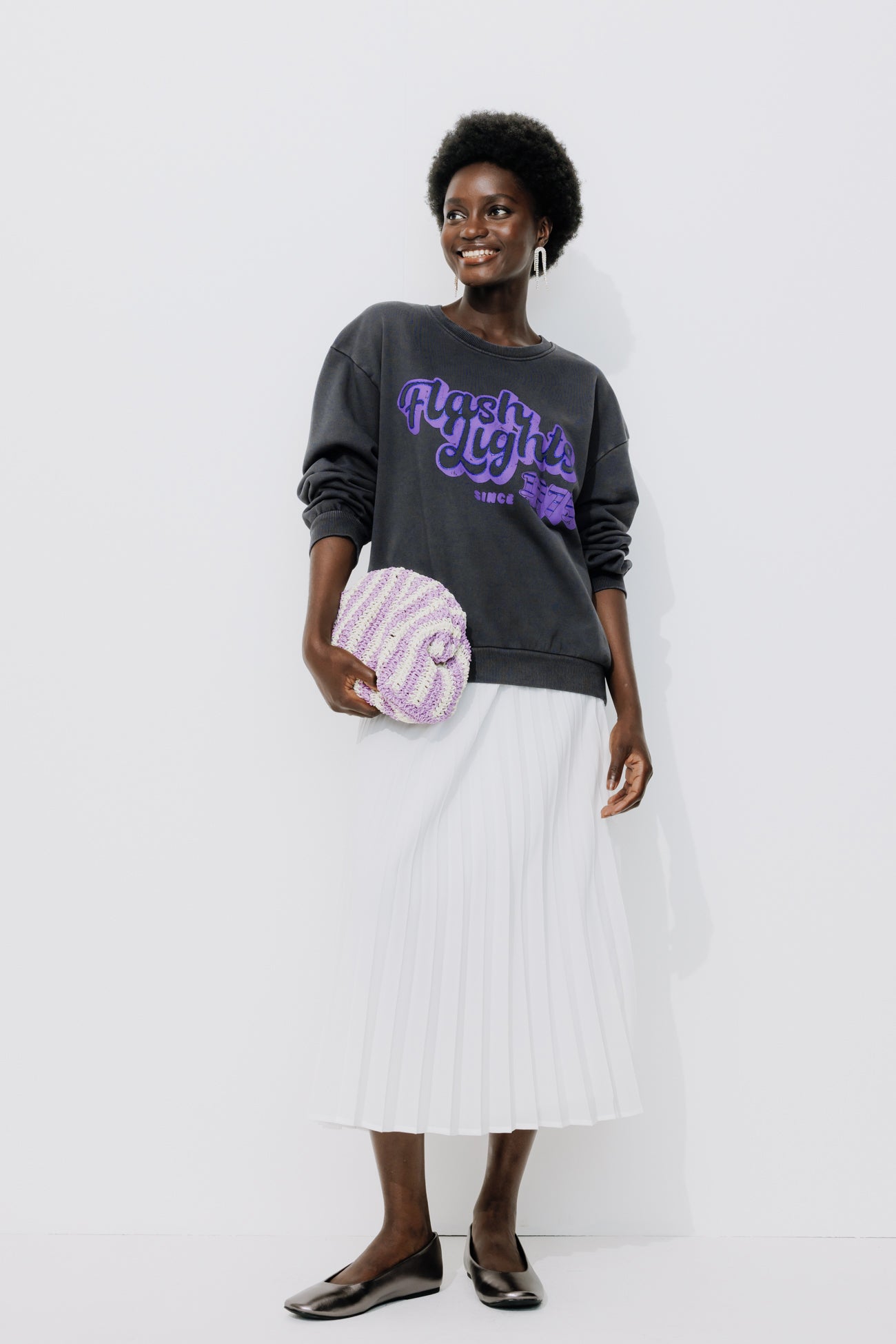 Slogan sweatshirt - Grey print