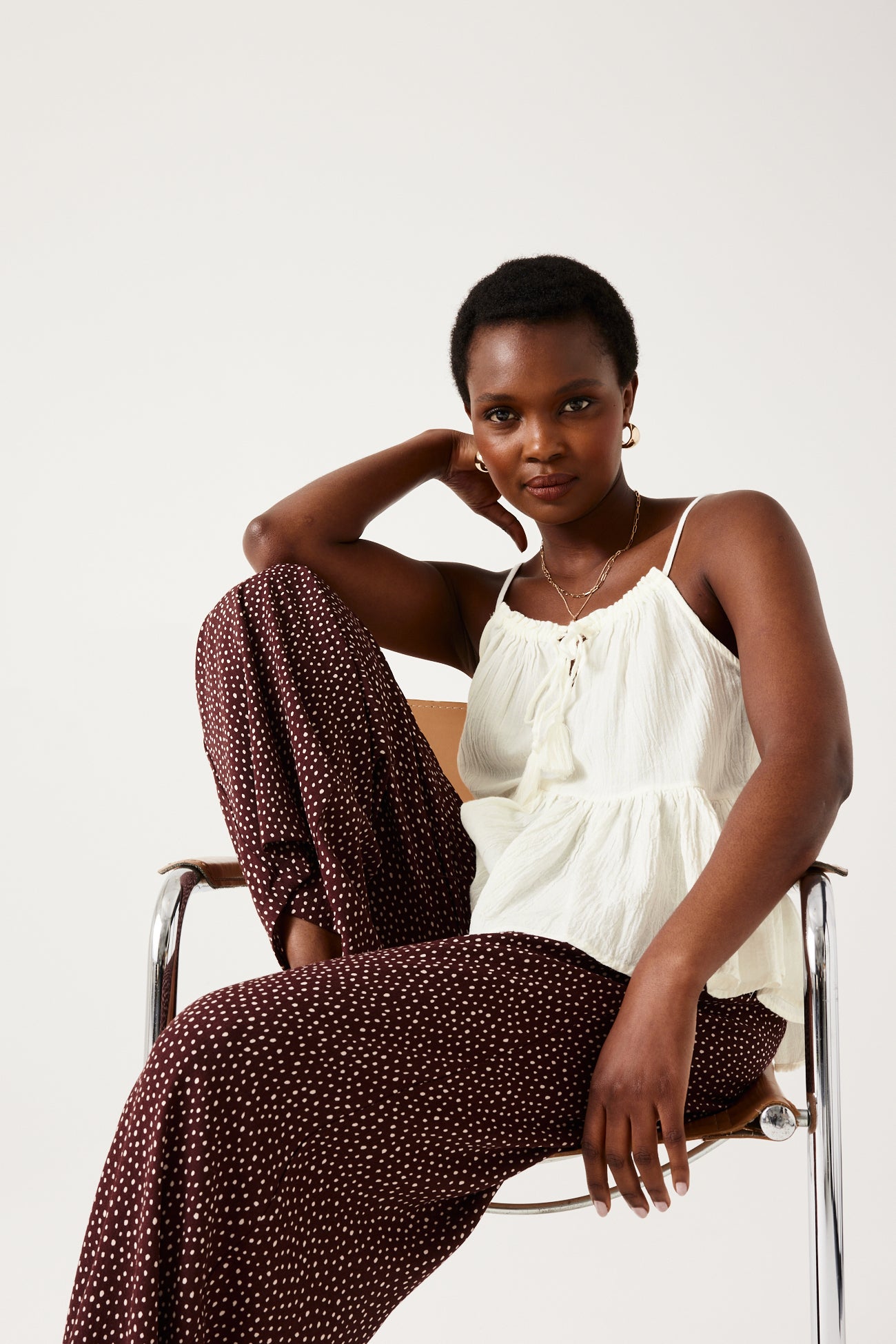 Gauze cotton top - Ecru