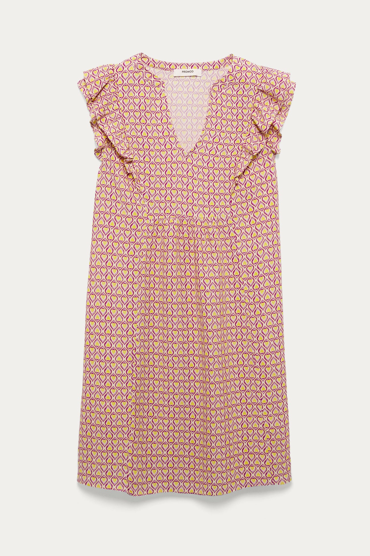 Eco-produced dress - Navy blue print