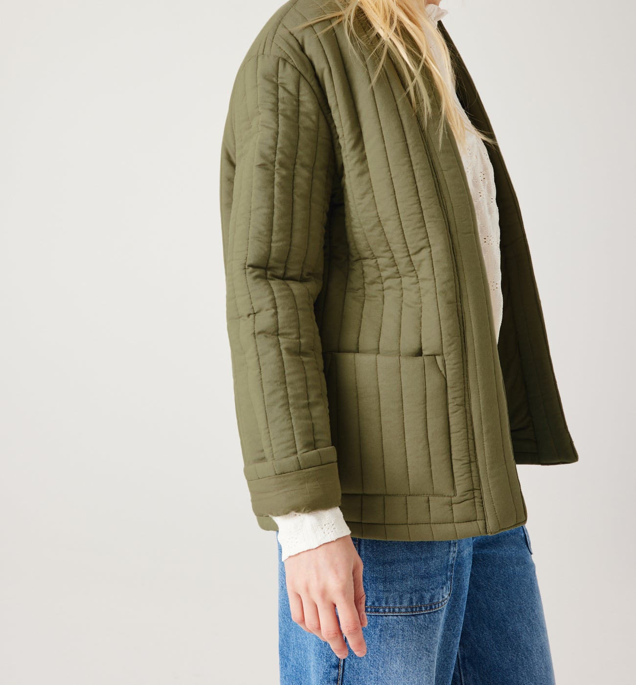 Padded fashion jacket - Blue print