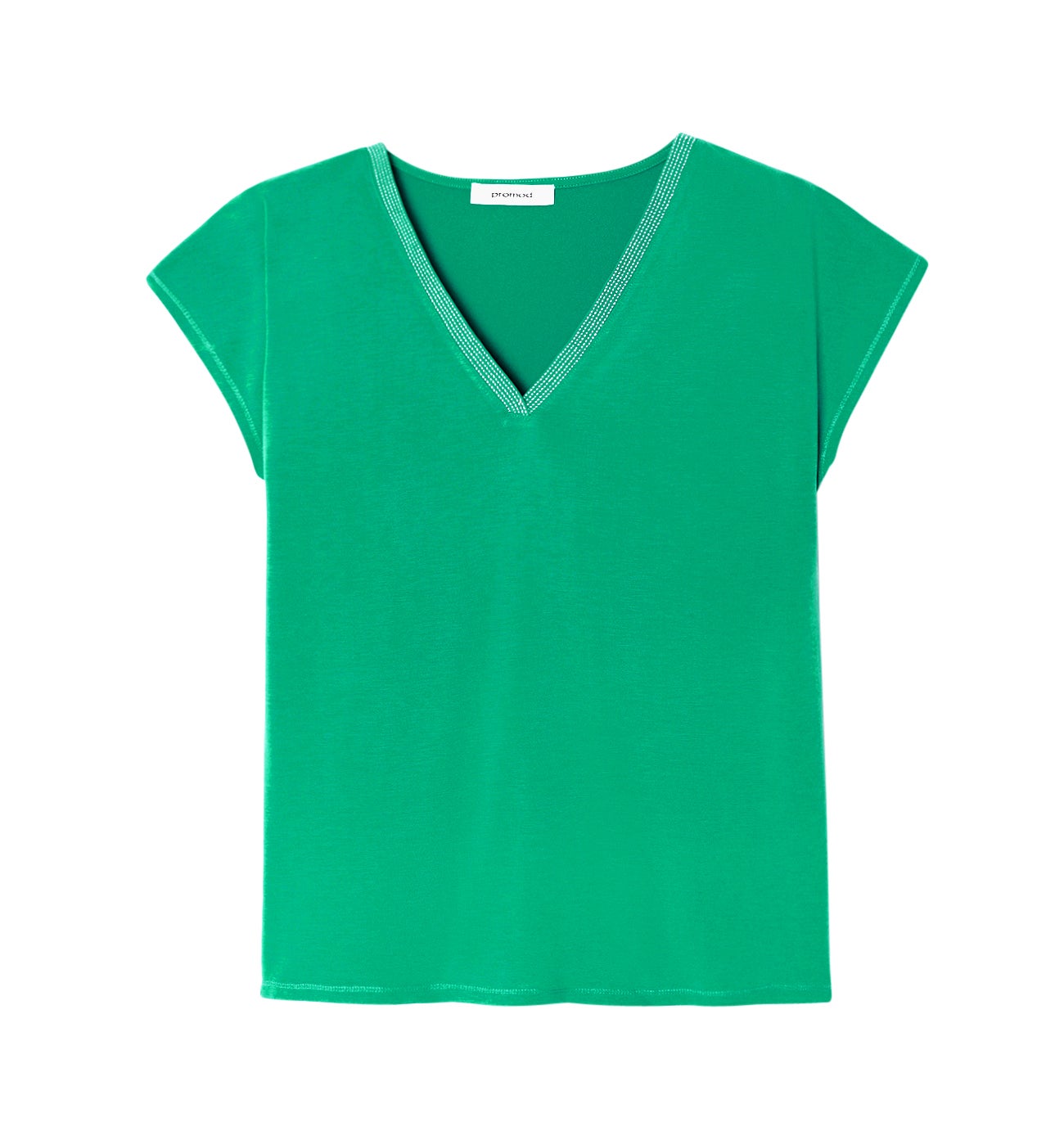 V-neck top with glitzy detail - Black