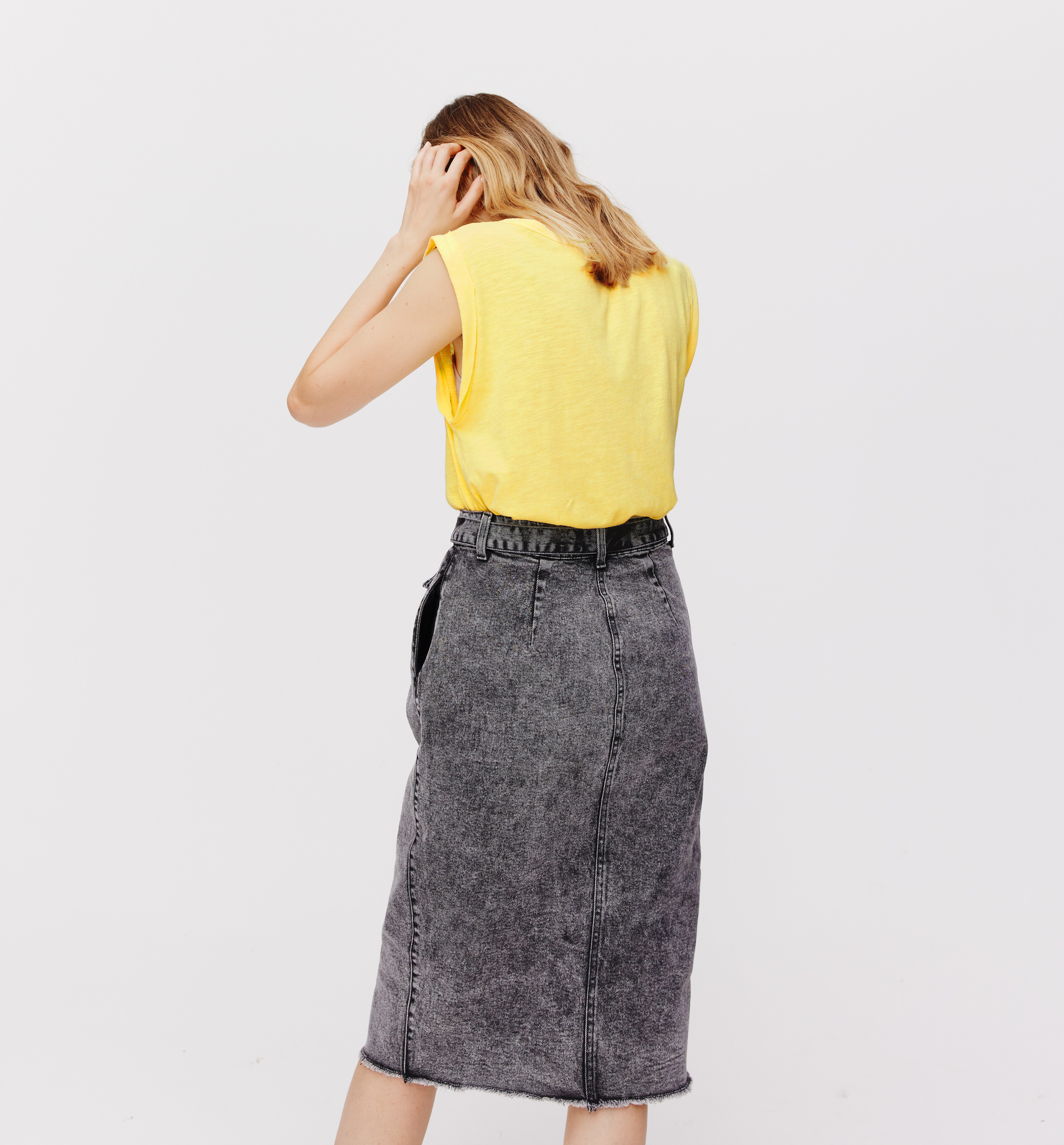 Sleeveless vest top - Ecru print