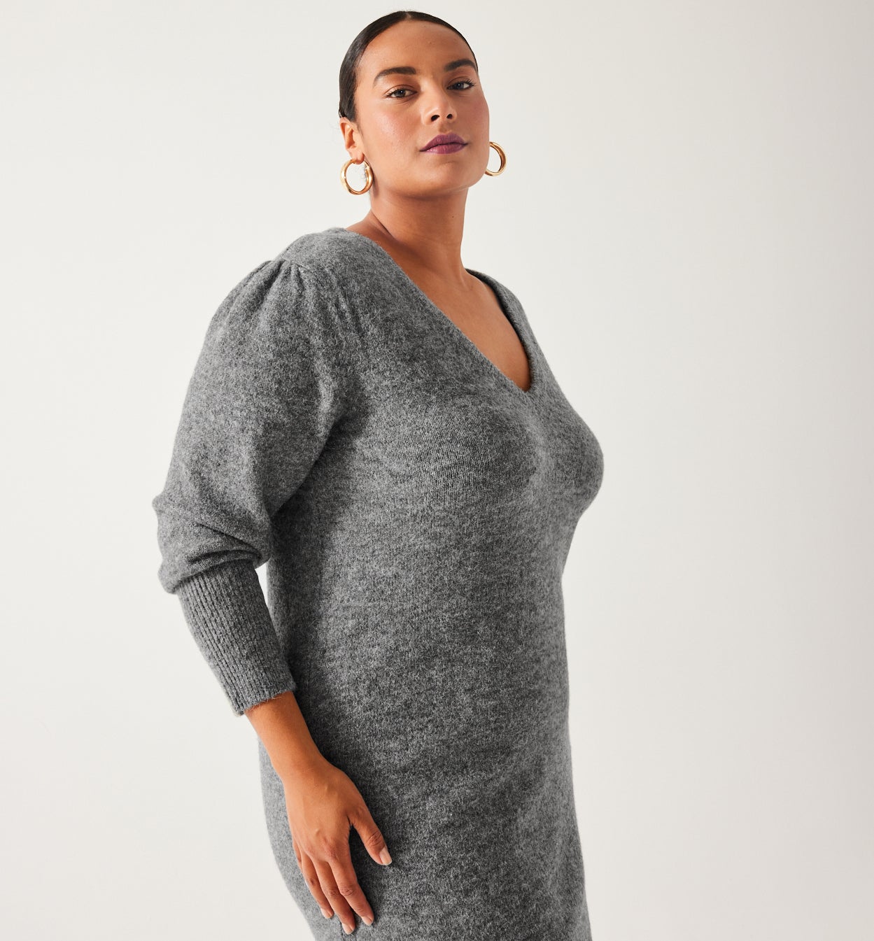 Flecked jumper dress - Black