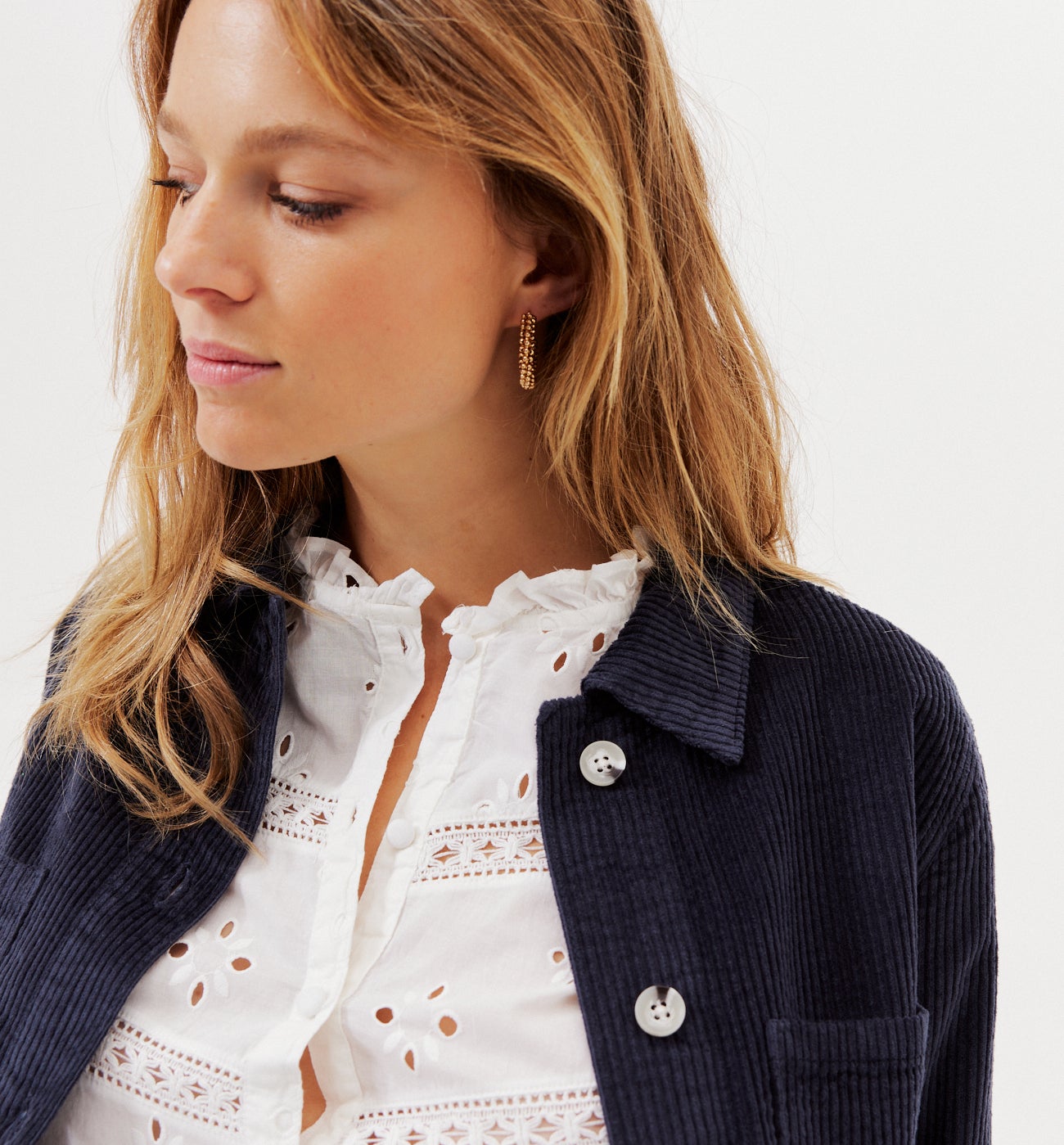 ALMA corduroy overjacket - Beige