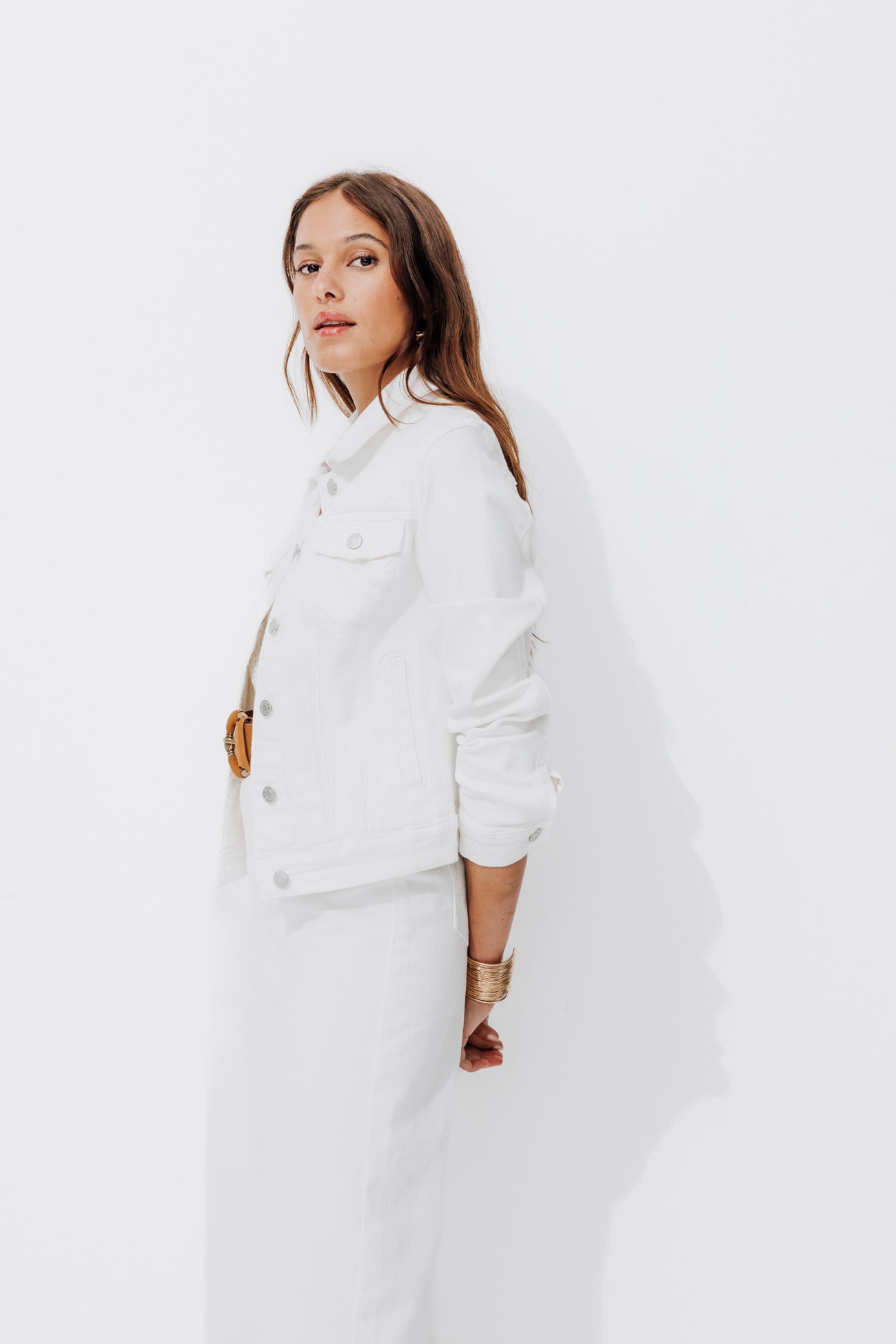 Relaxed denim jacket - Ecru