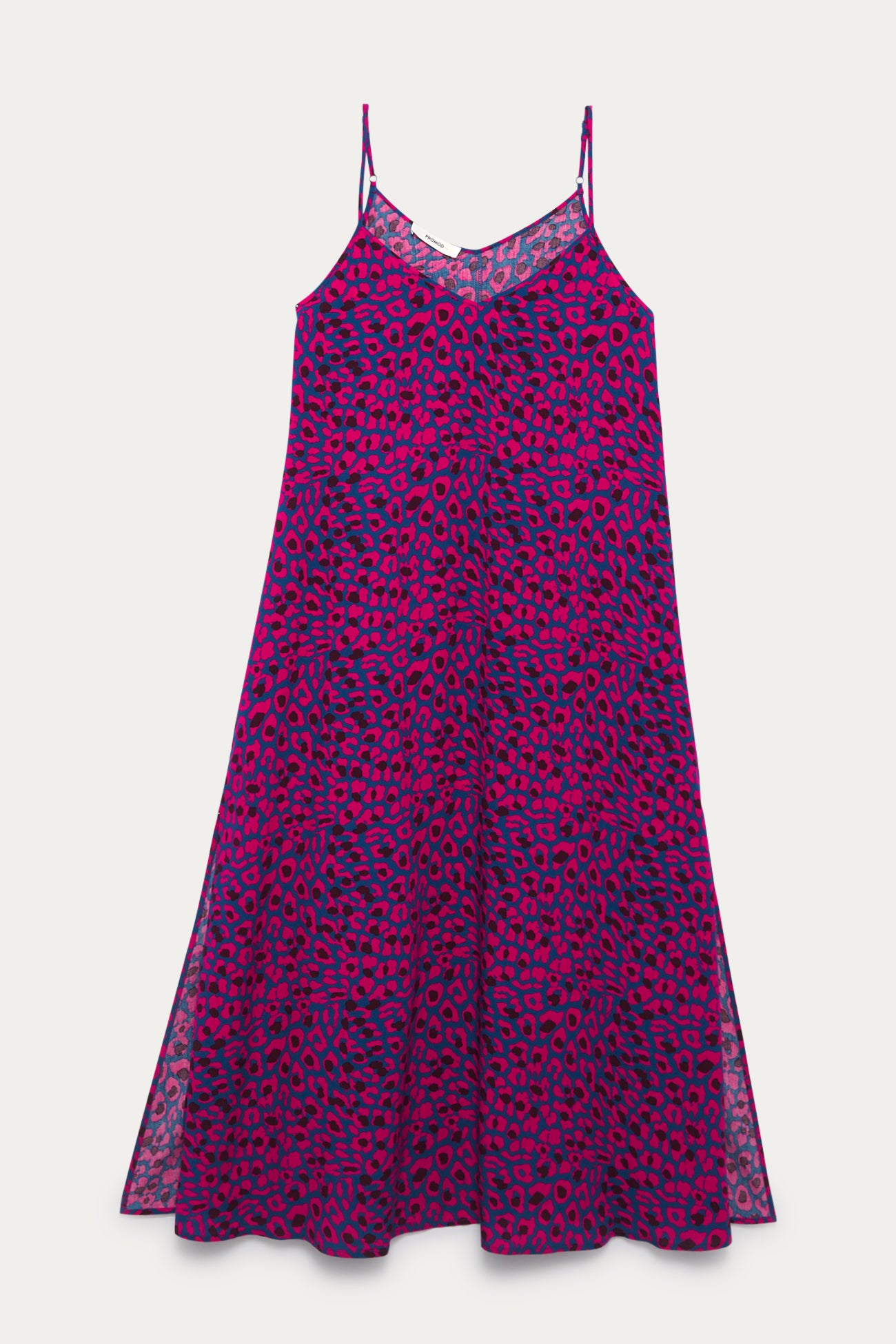 Long strappy dress - Pink print