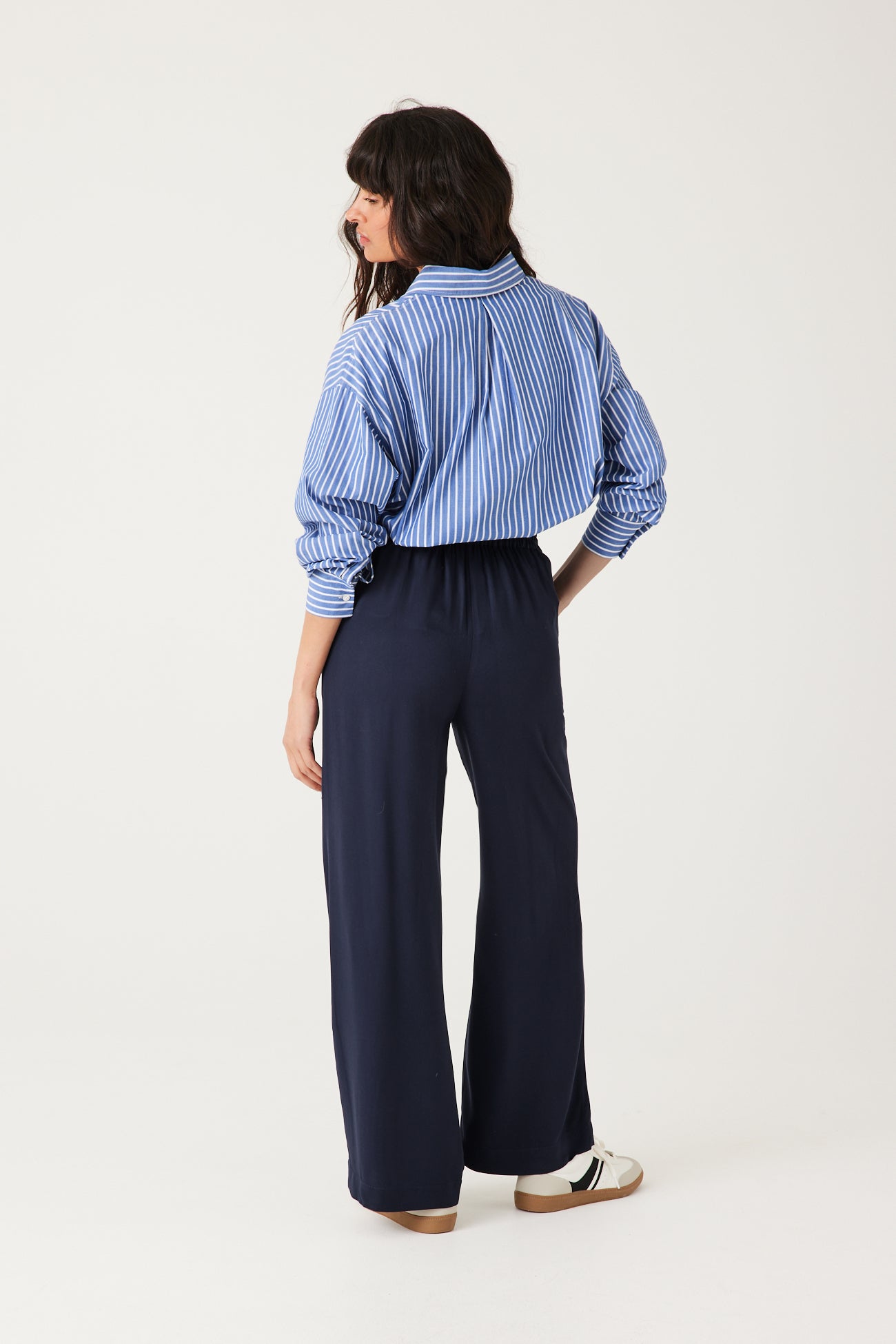 High-waist wideleg trousers - Blue