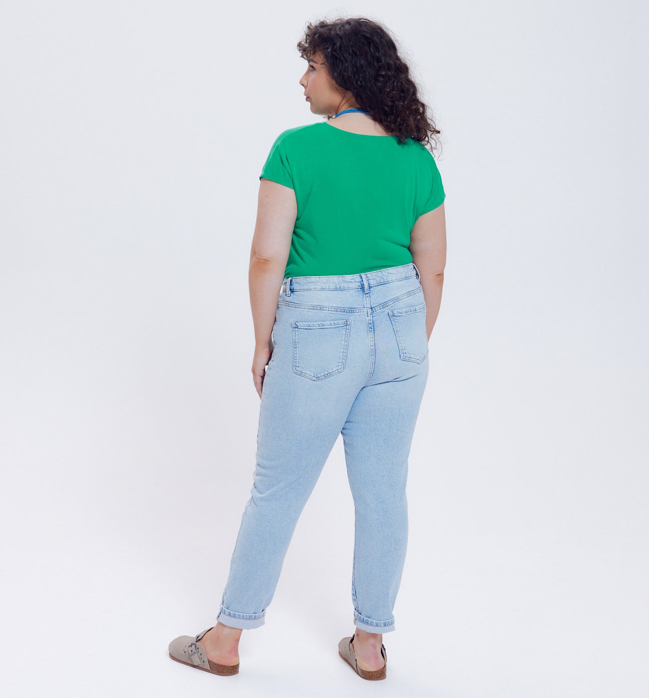 V-neck top with glitzy detail - Black