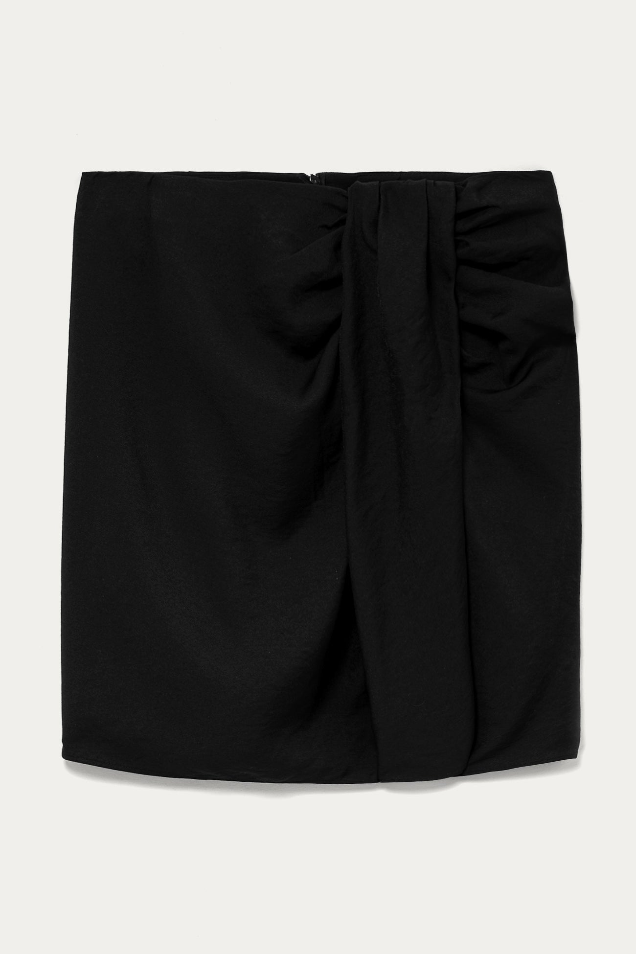 Draped mini skirt - Black