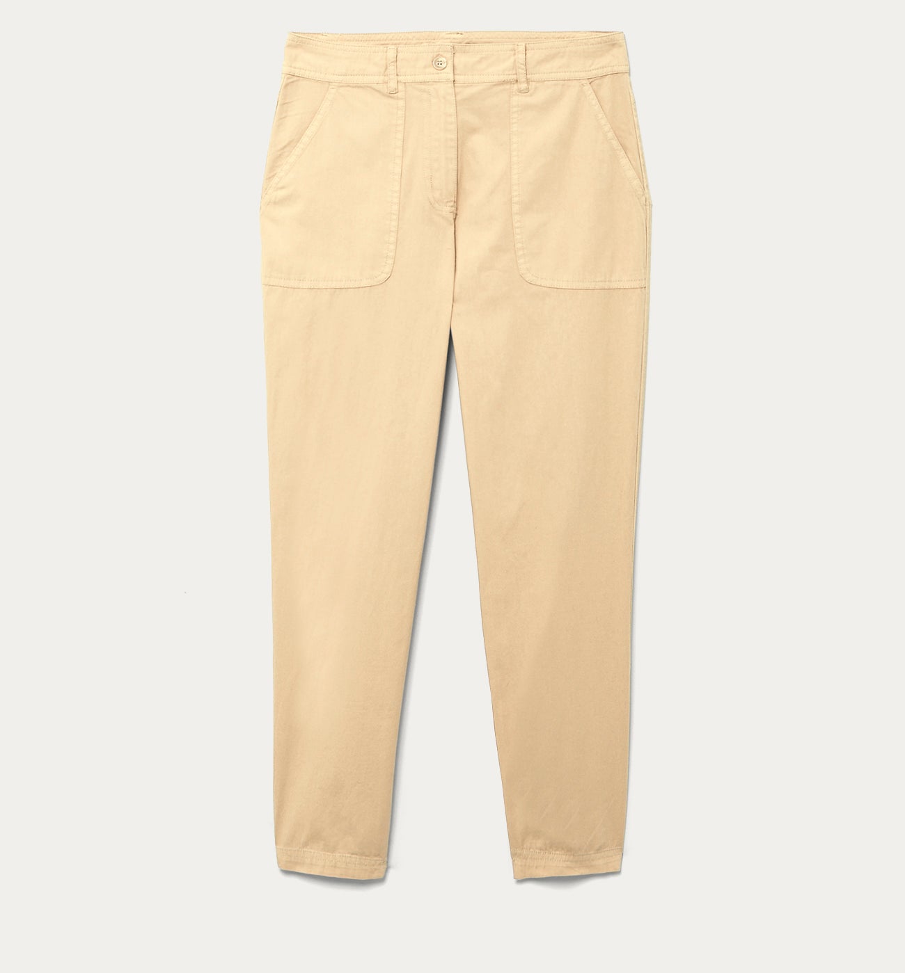 Canvas cotton trousers - Ecru