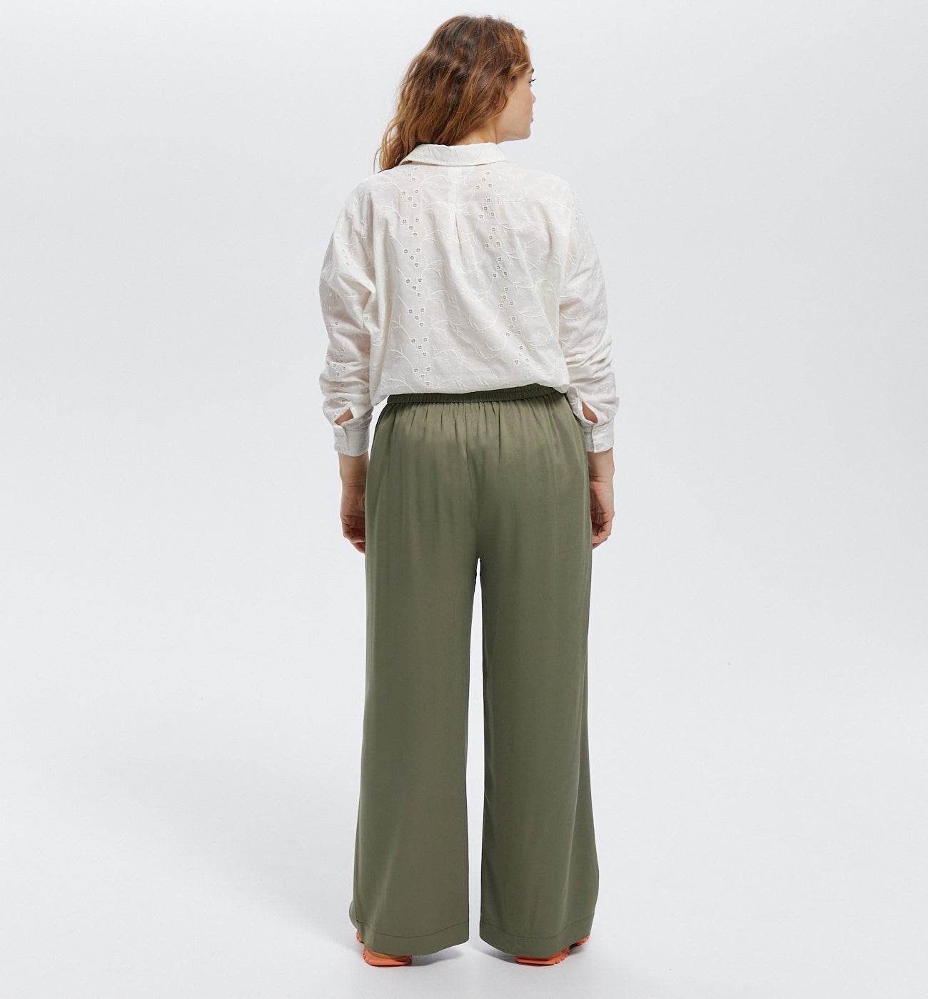 High-waist wideleg trousers - Black