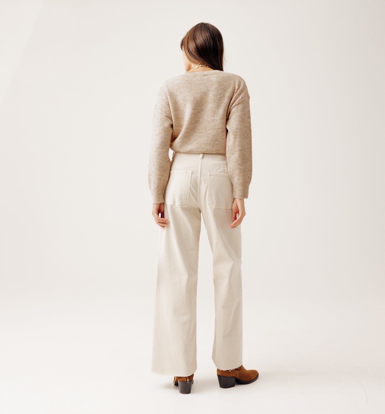 Button front jumper - Black stripes