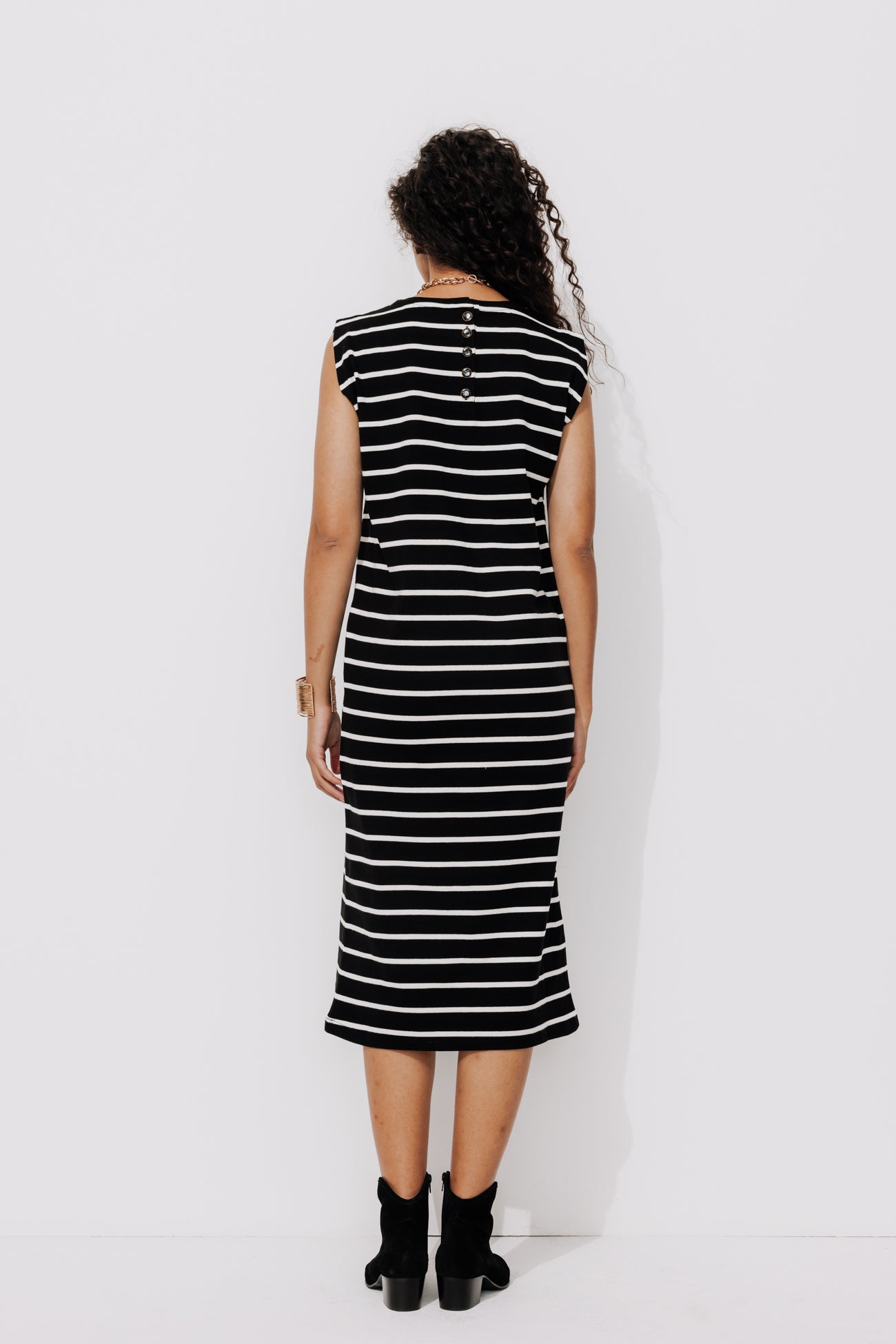 Nautical striped dress - Black stripes