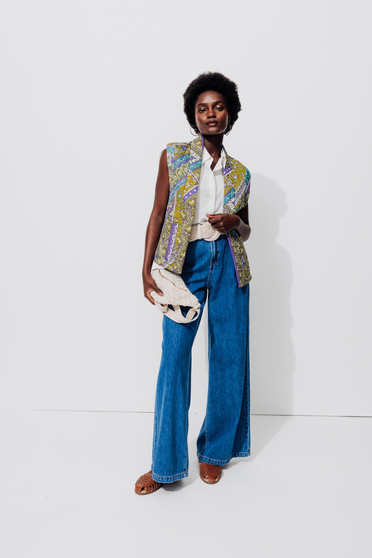 Patterned padded jacket - Multicolour print