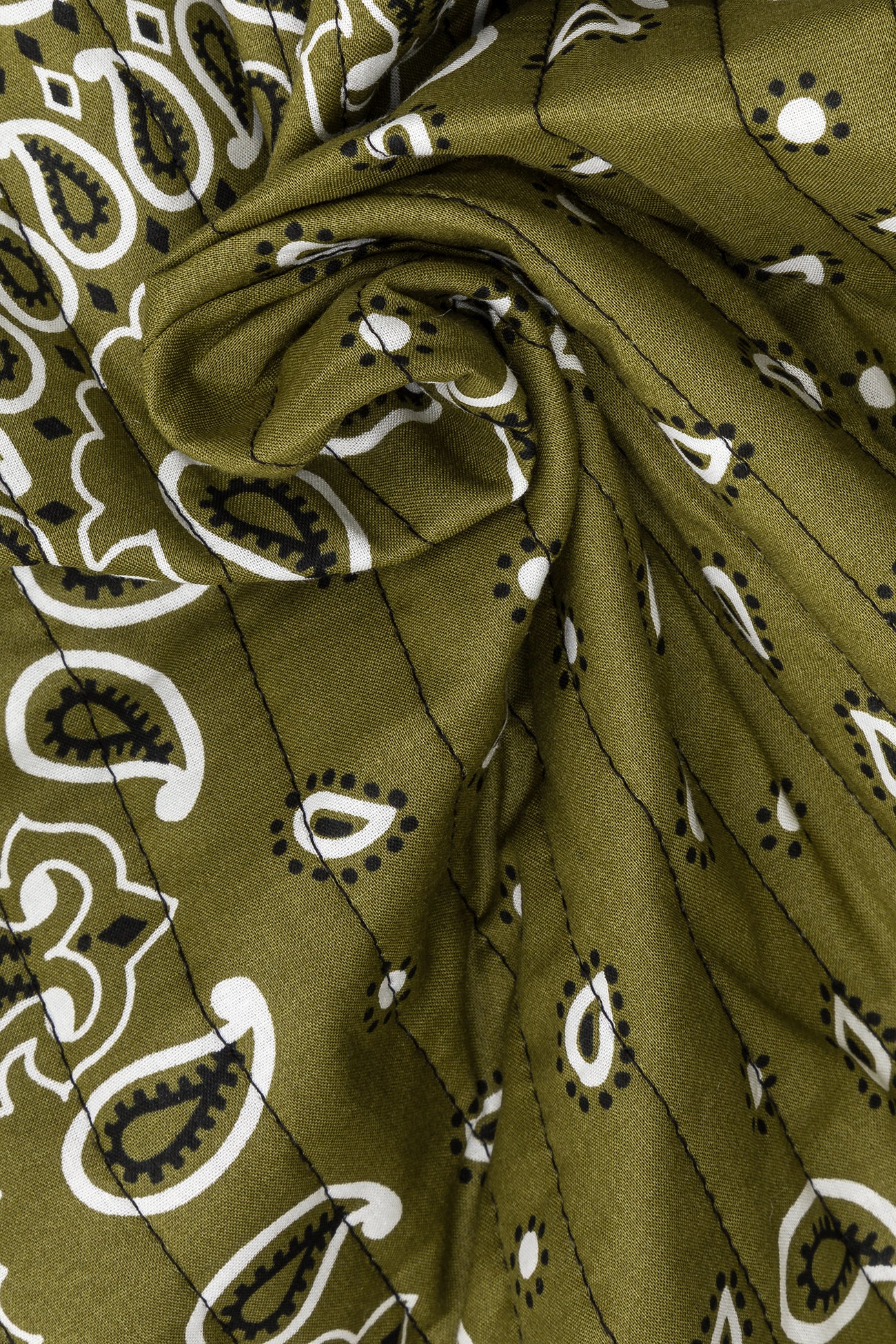 Padded cotton 2m fabric cut - Khaki print