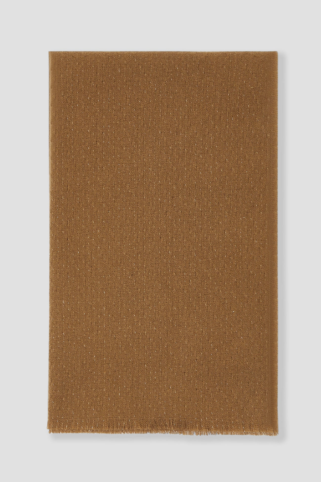 Plain glitzy scarf - Camel