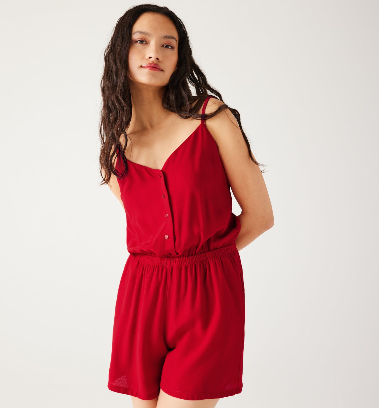 Shorts jumpsuit - Red