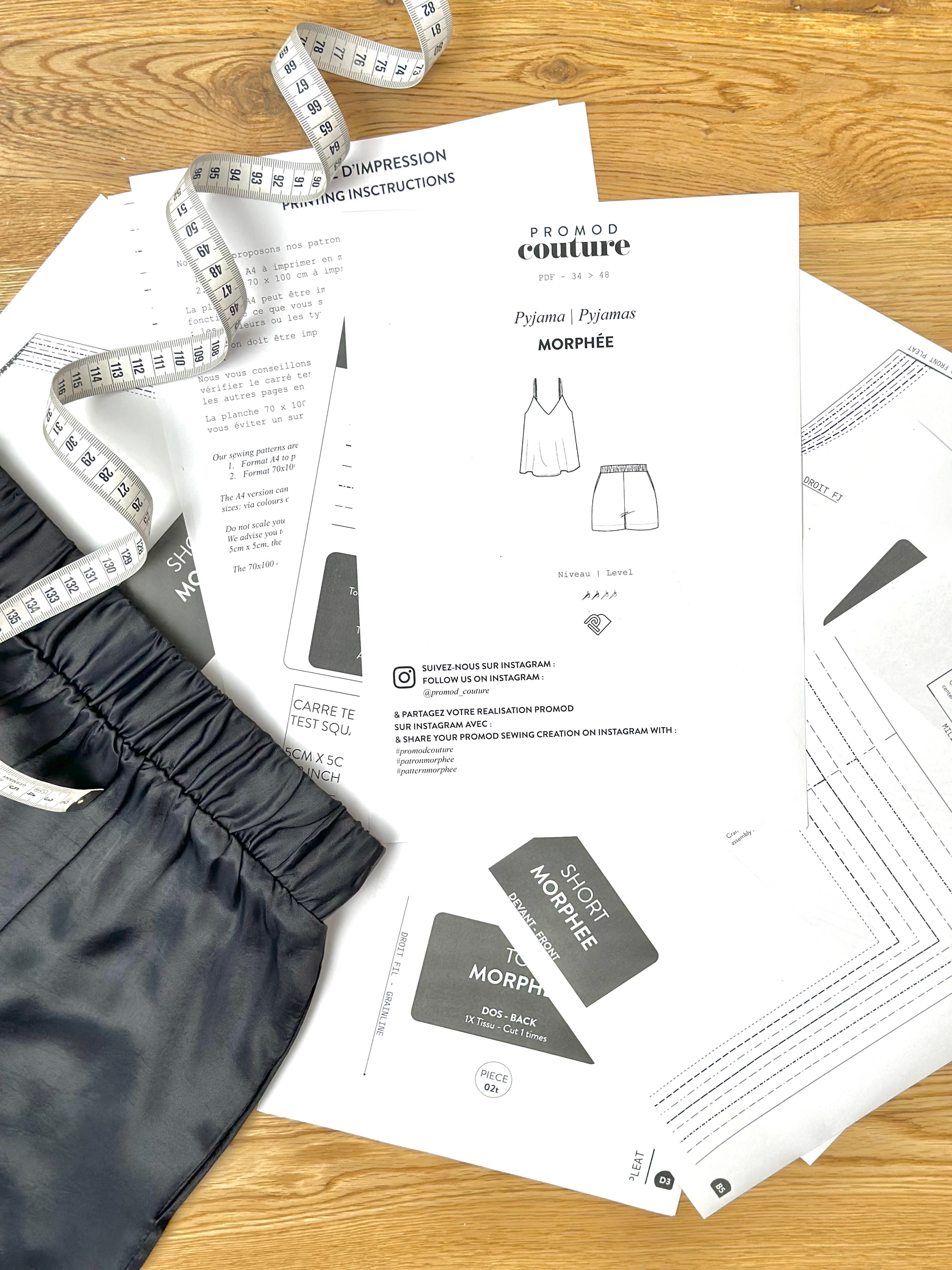 MORPHEUS pyjama sewing pattern - Sans coloris