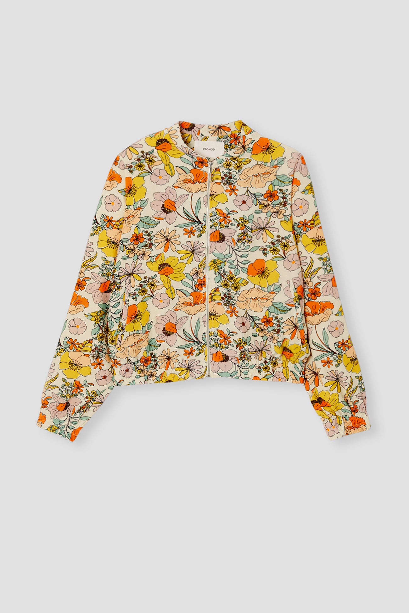 Patterned bomber jacket - Ecru print
