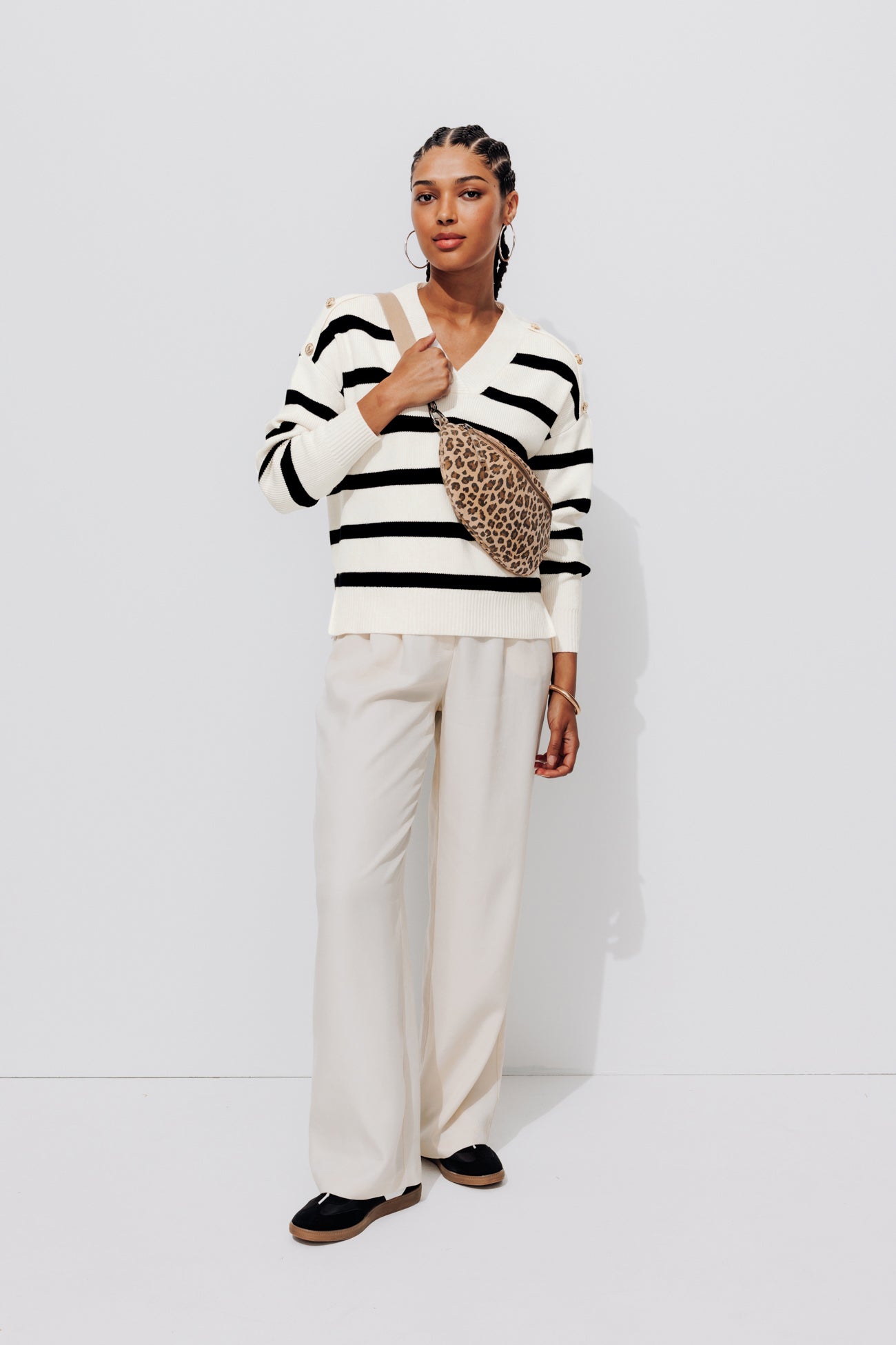 Striped nautical sweater - Black stripes