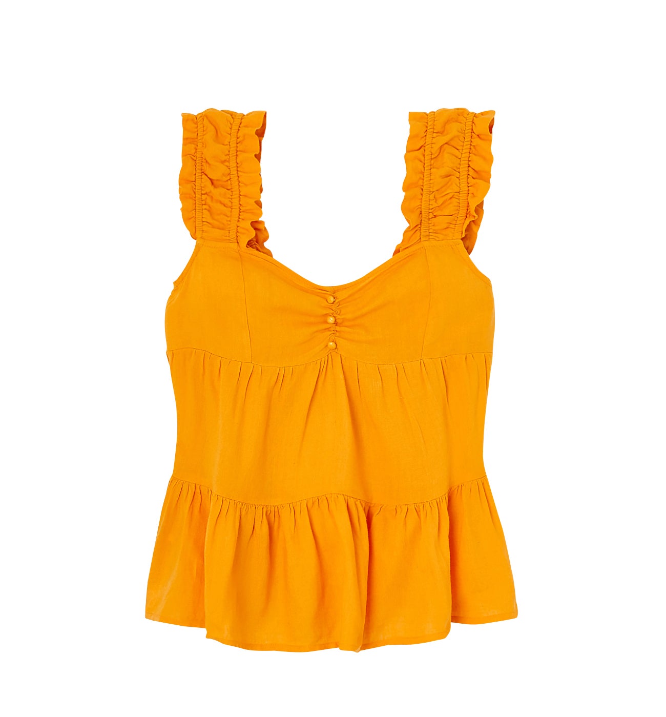 Frilly flared top - Pink print