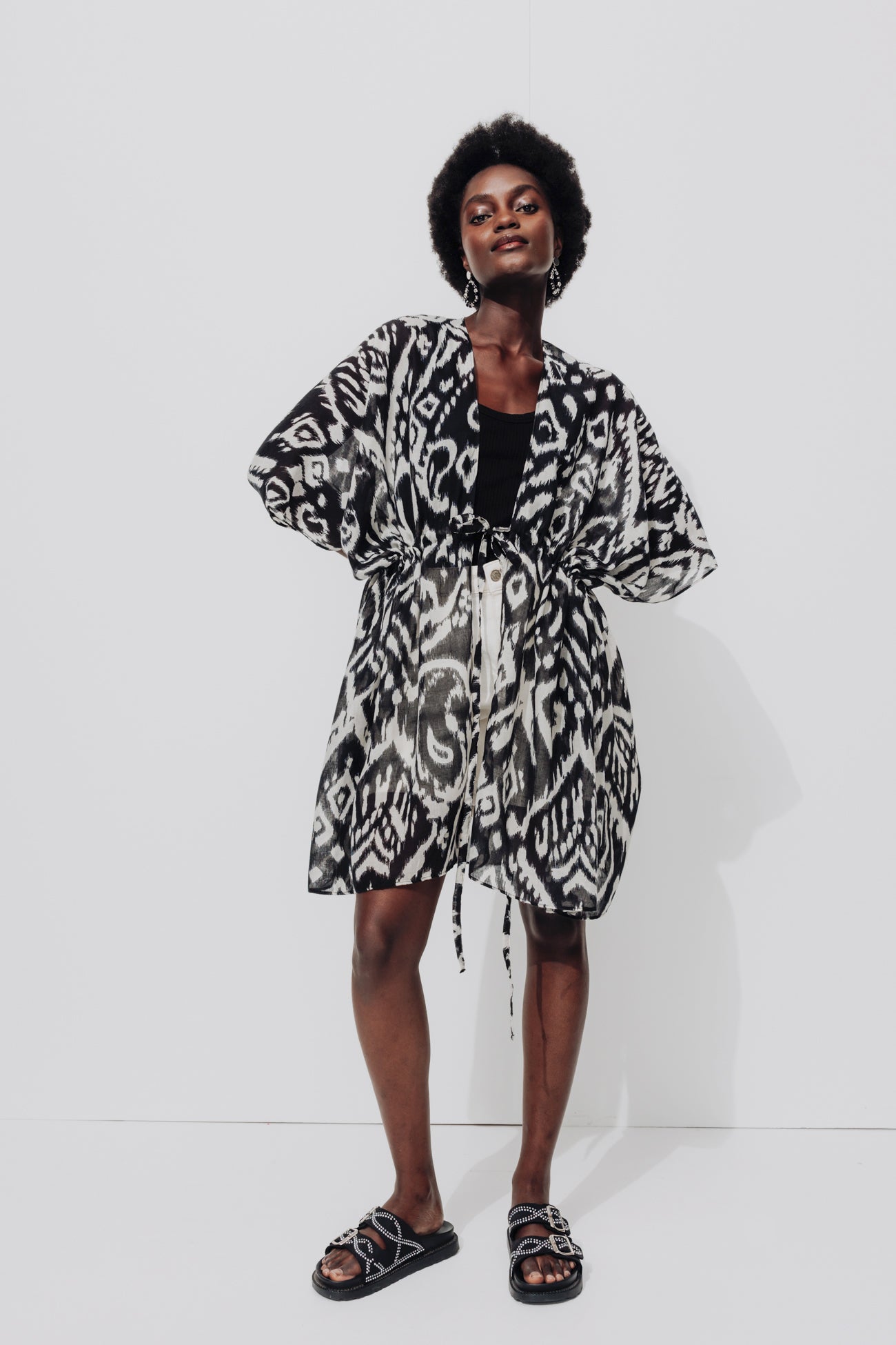 Patterned kimono - Multicolour print