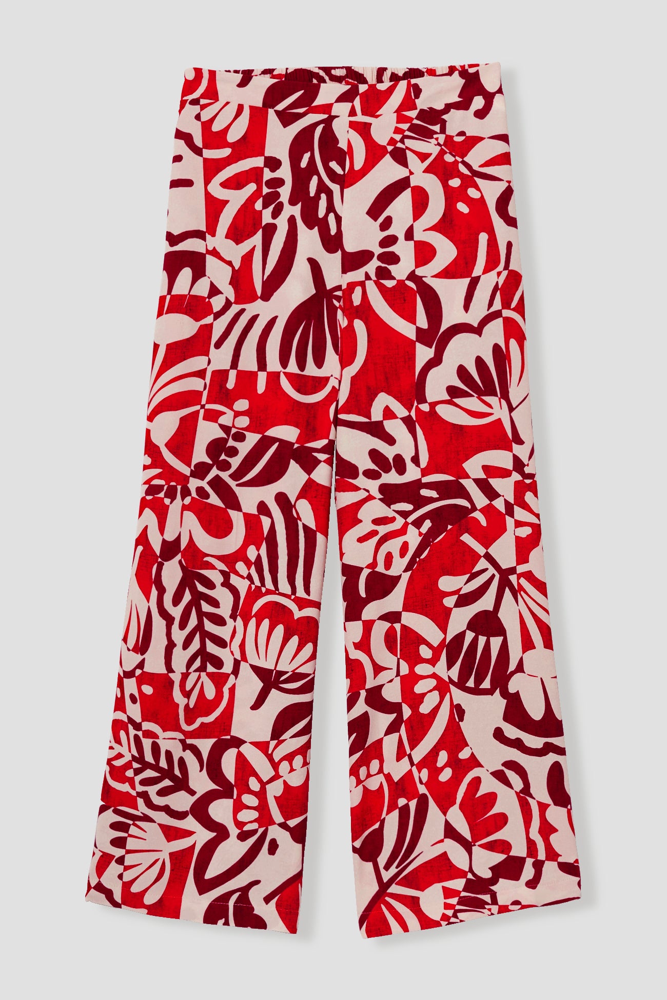 Short wideleg trousers - Ecru print