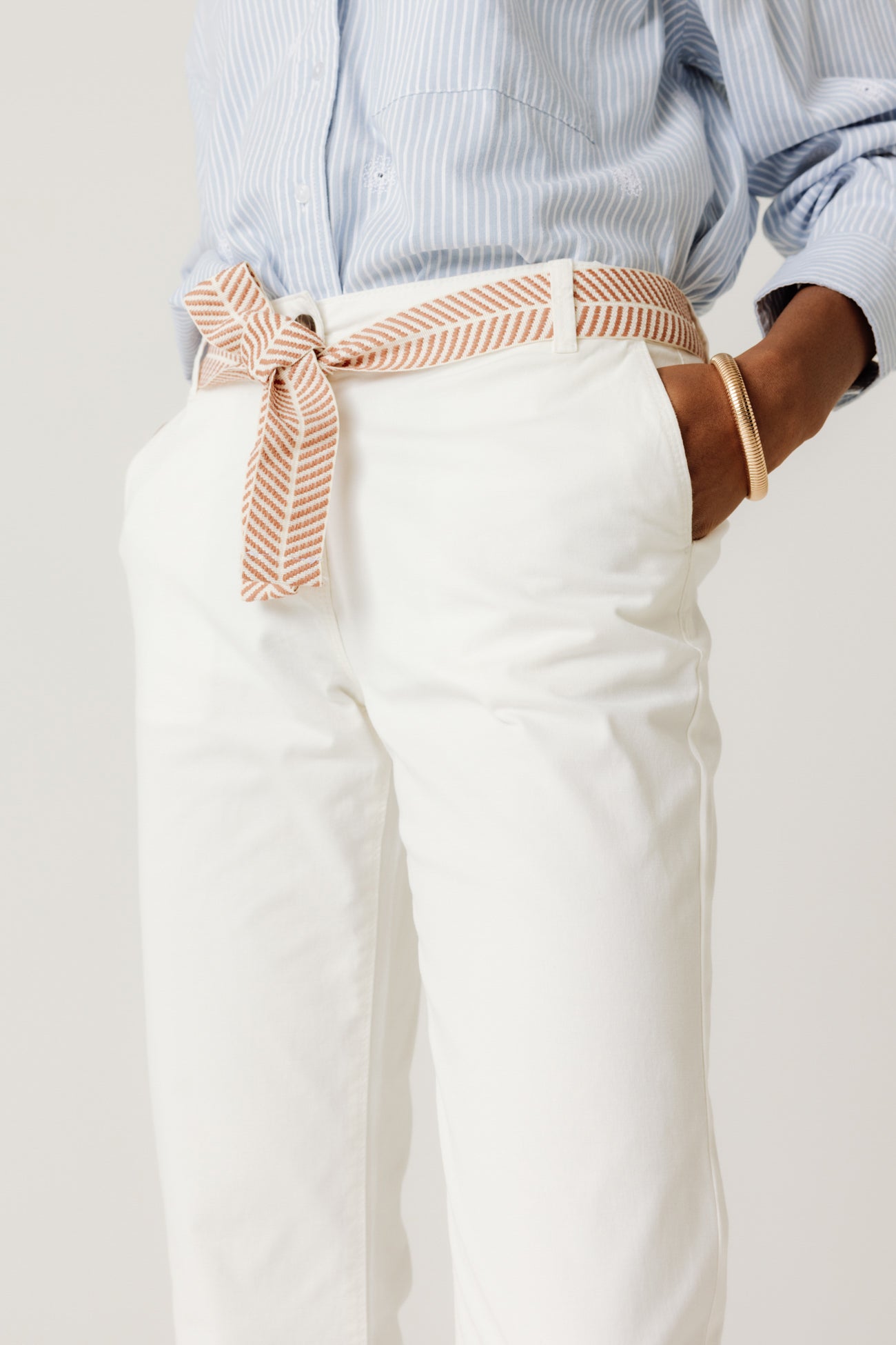 Belted chinos - Ochre