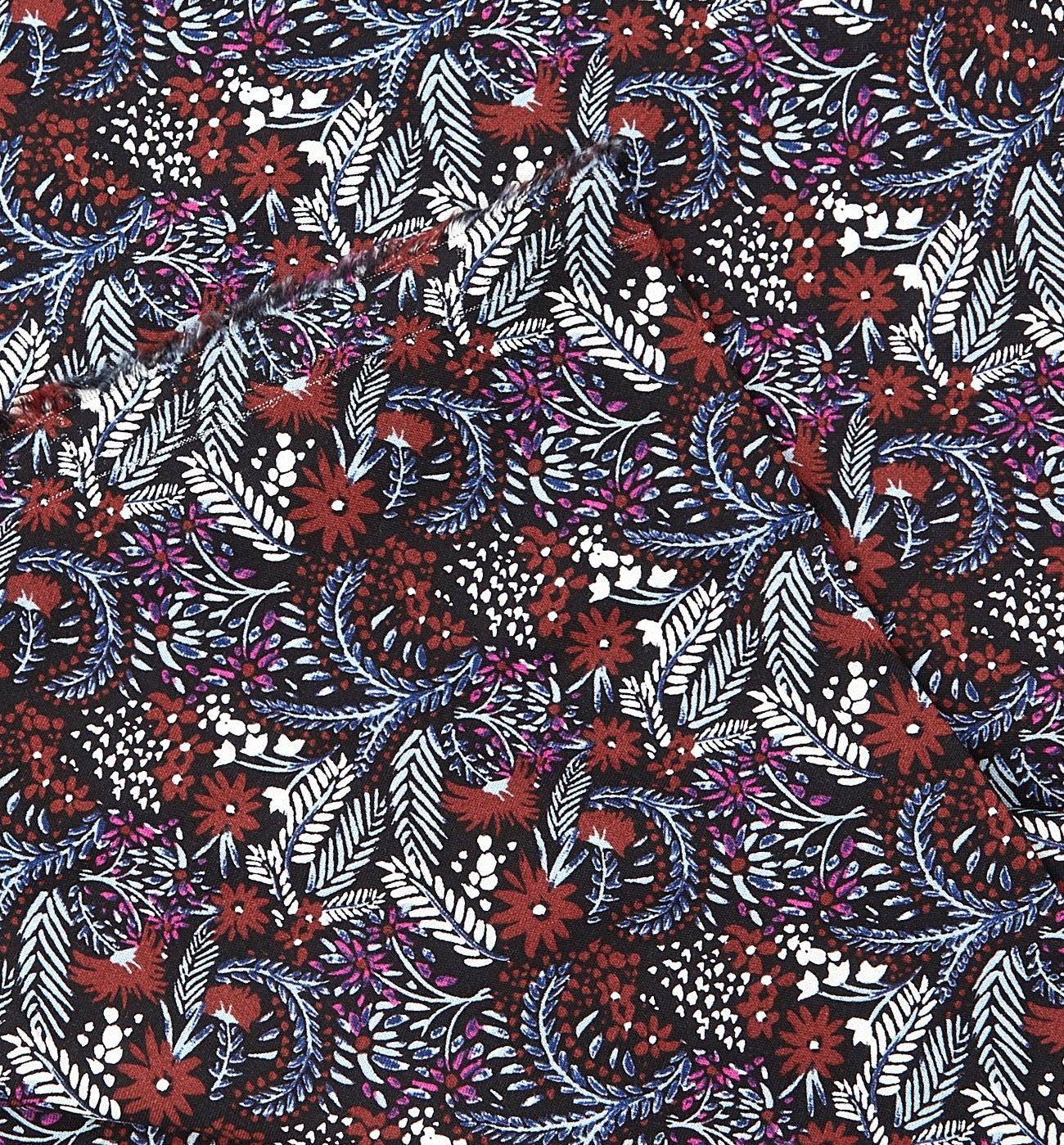 Patterned viscose fabric cut - Multicolour print