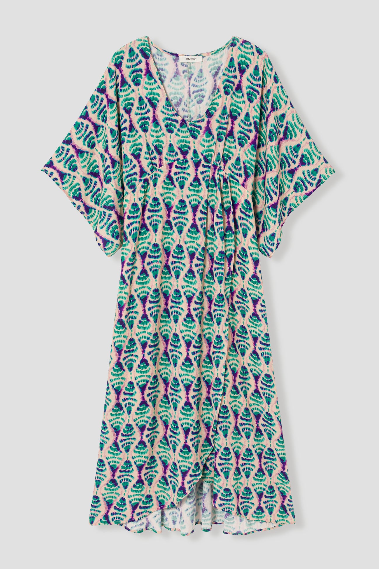 Long patterned dress - Ecru print