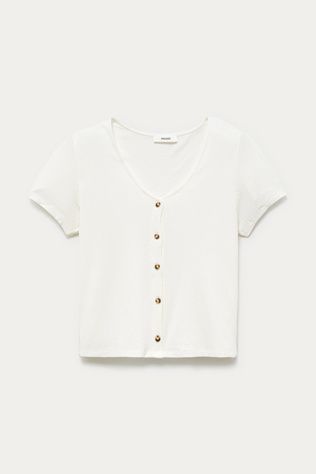 Ribbed t-shirt - Black