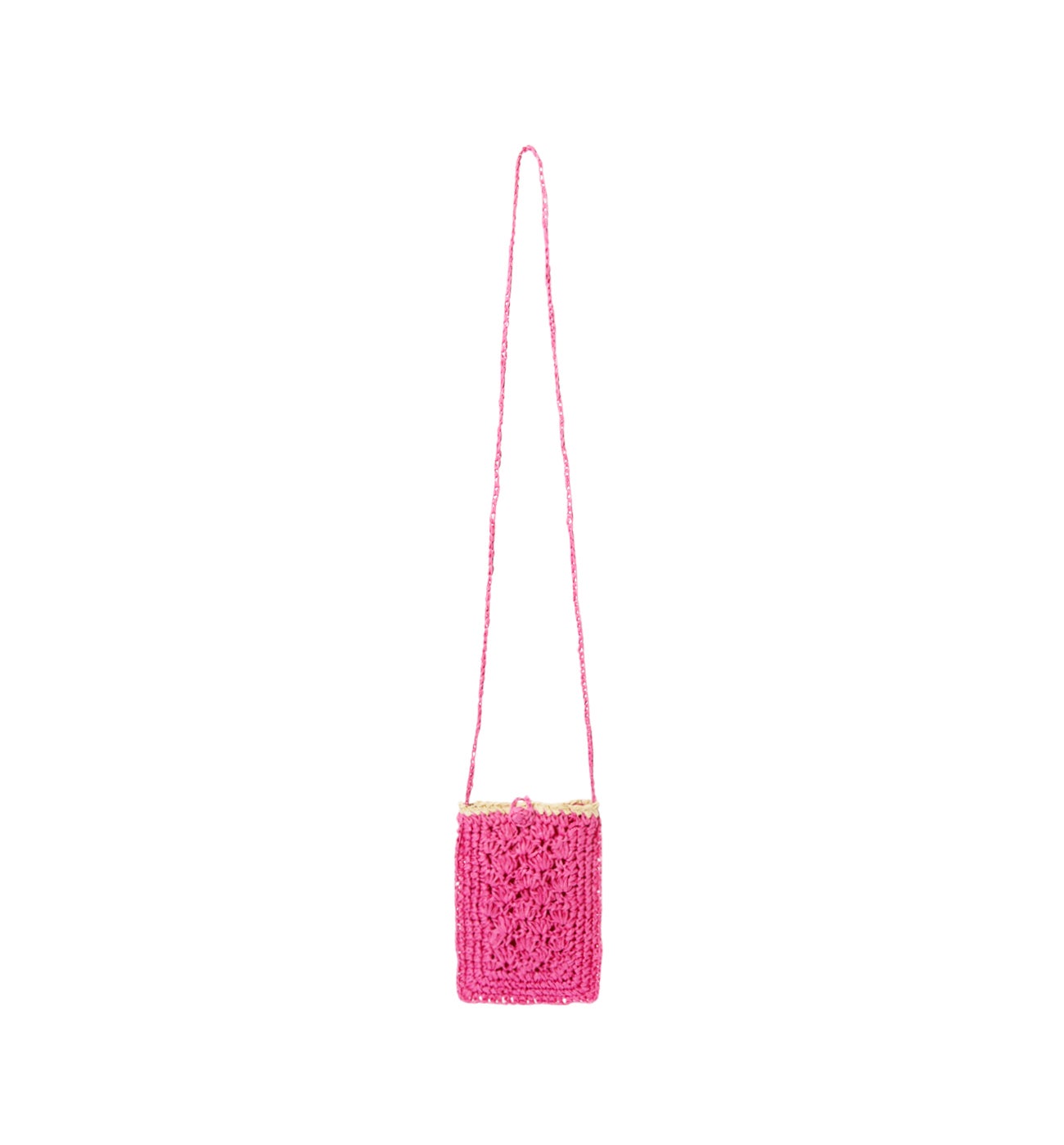 Little raffia handbag - Pink