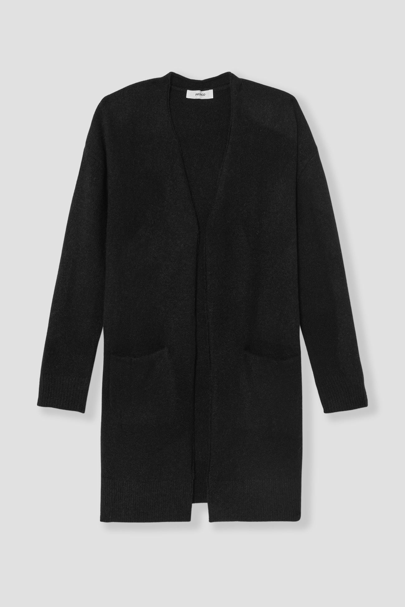 Long knit cardigan - Light grey