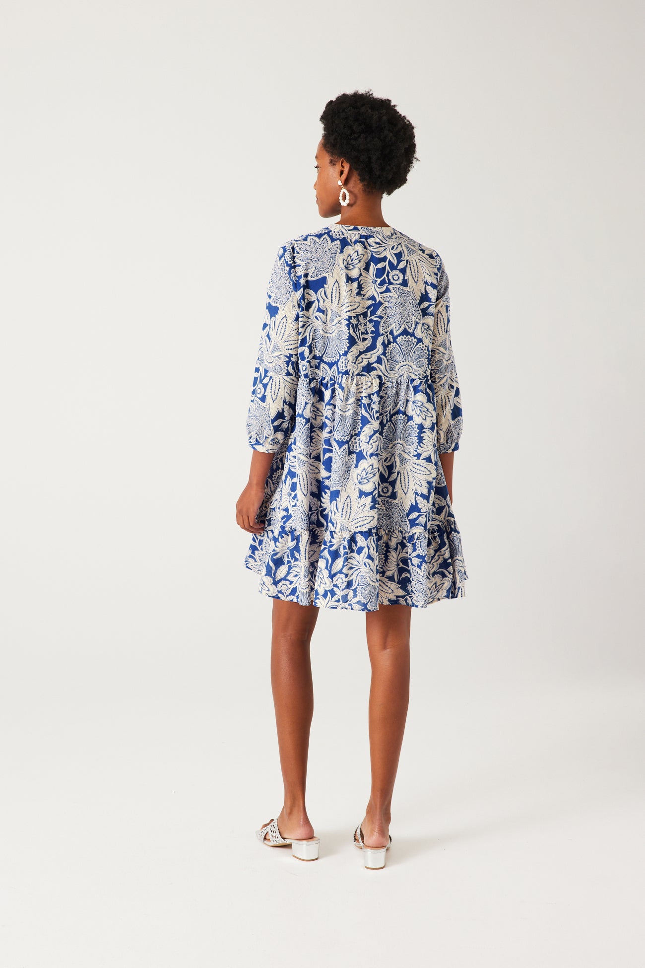 Patterned babydoll dress - Pink print