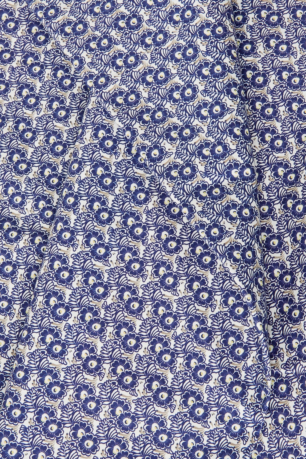 3m patterned cotton fabric cut - Navy blue print
