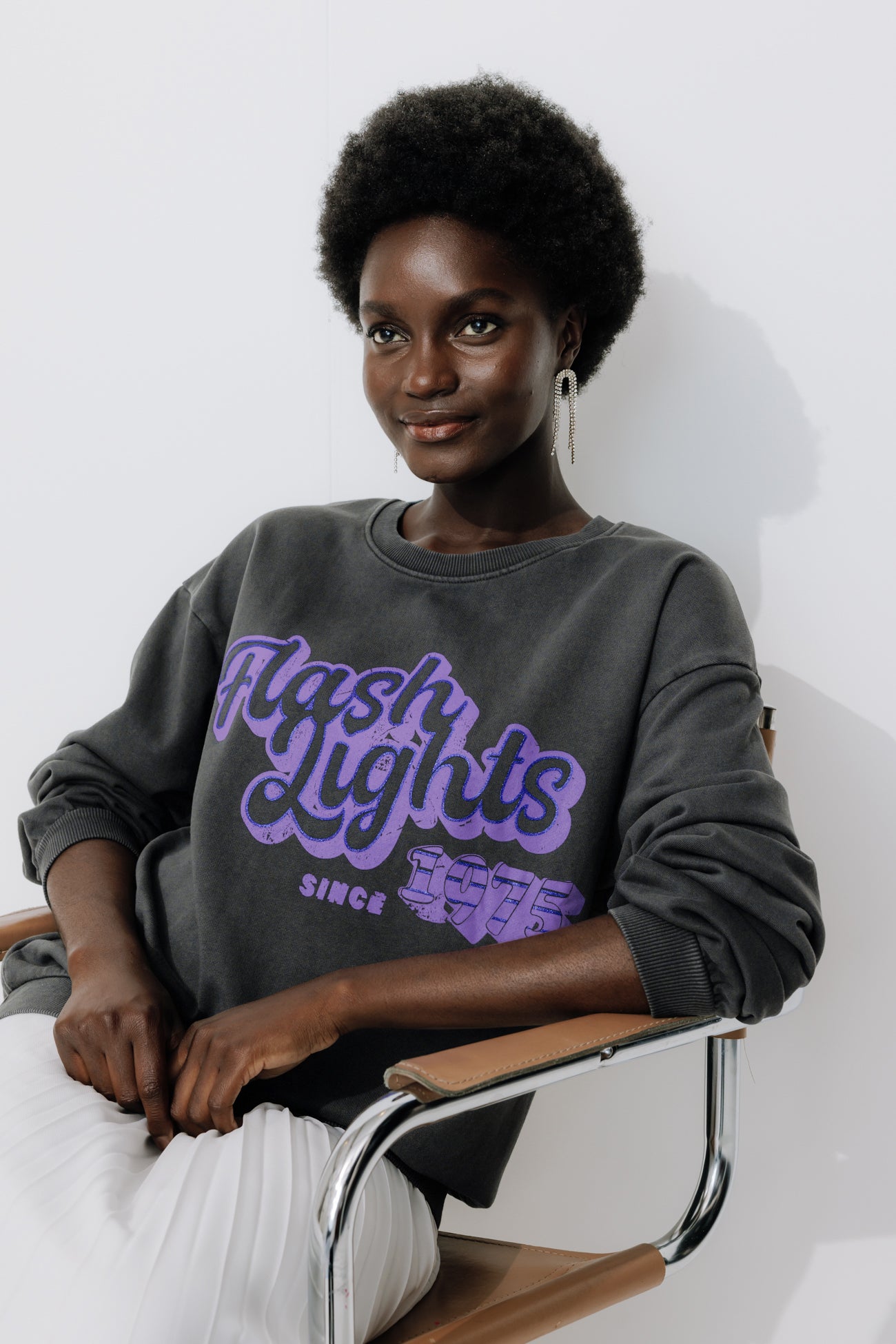 Slogan sweatshirt - Grey print