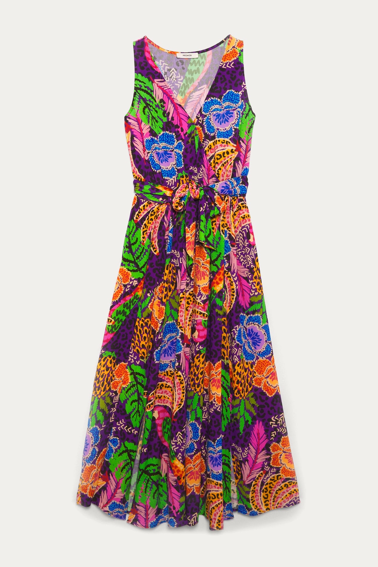 Long patterned dress - Violet print