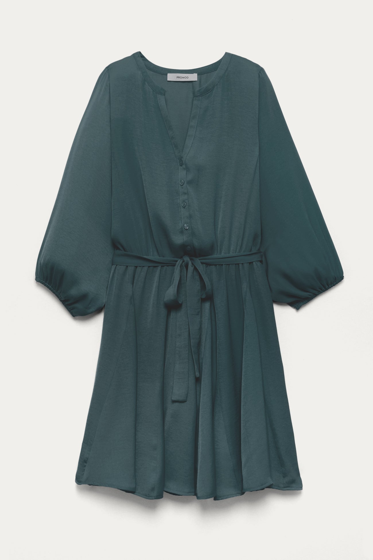 Short satin dress - Turquoise