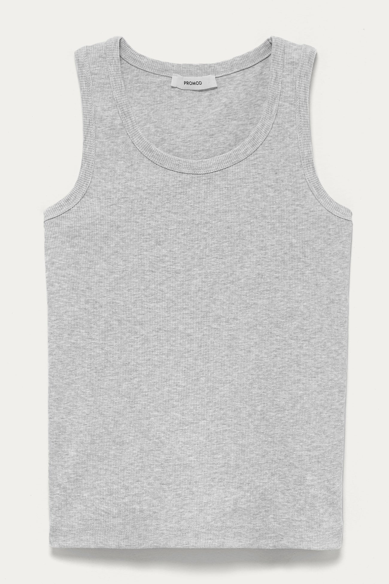 Cotton sleeveless top - Light grey